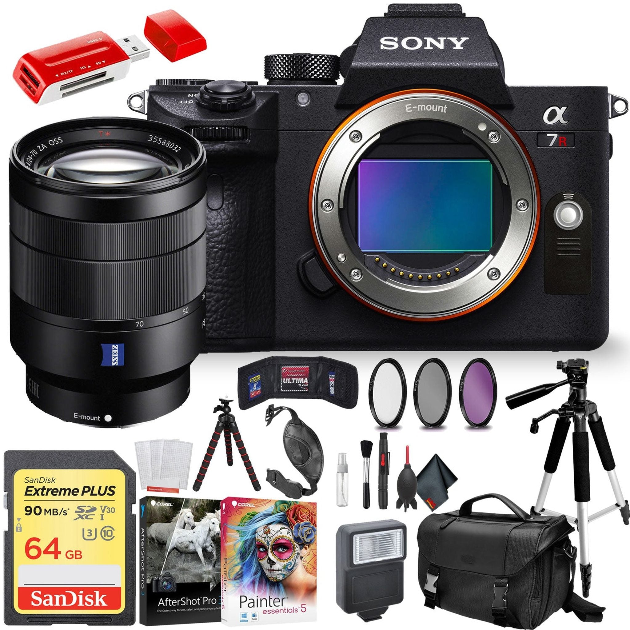 Sony Alpha a7R III Mirrorless Digital Camera Sony 24-70mm Lens and Accessories Combo Sony