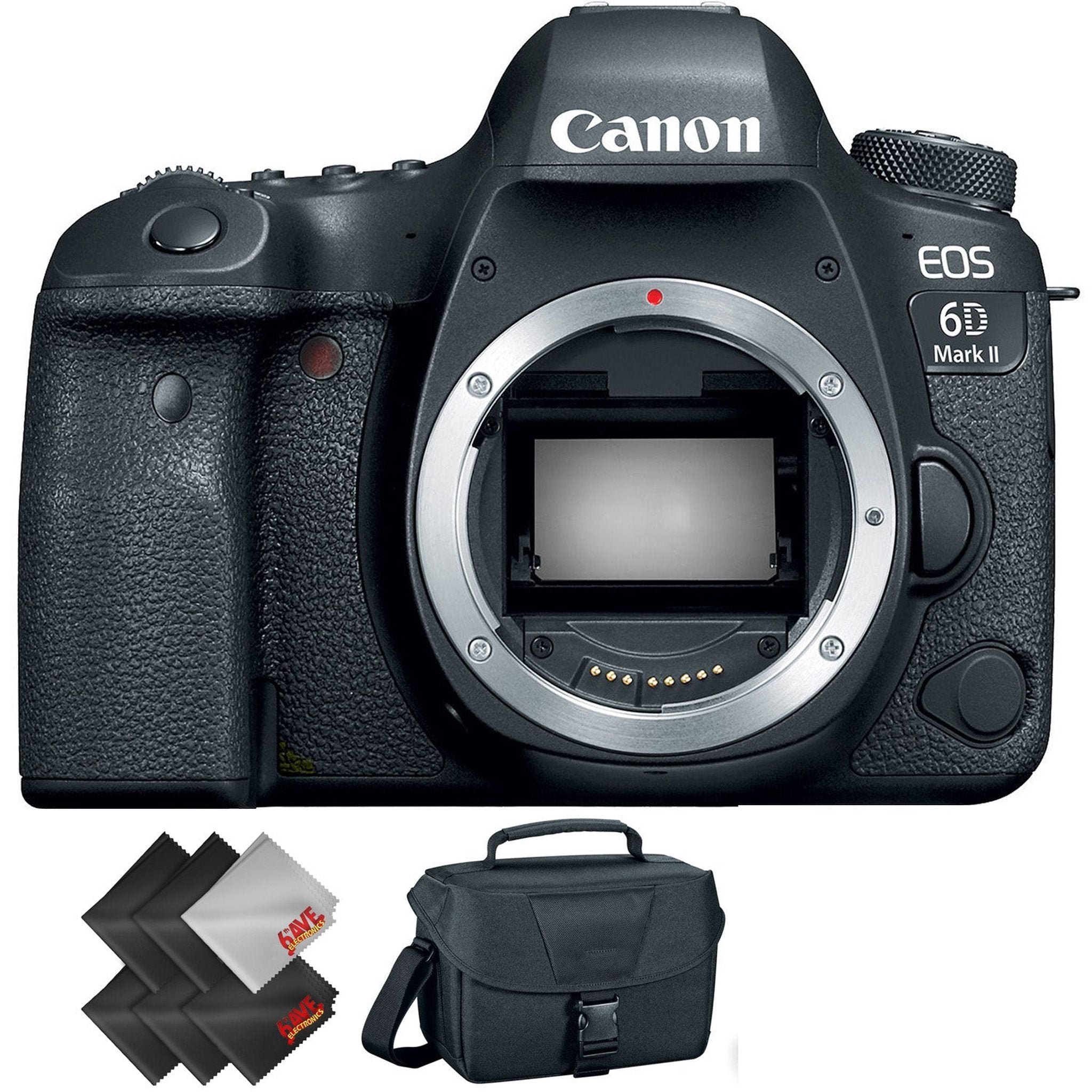 Canon EOS 6D Mark II DSLR Camera Body Only + 1 Year Warranty Base Bundle Canon