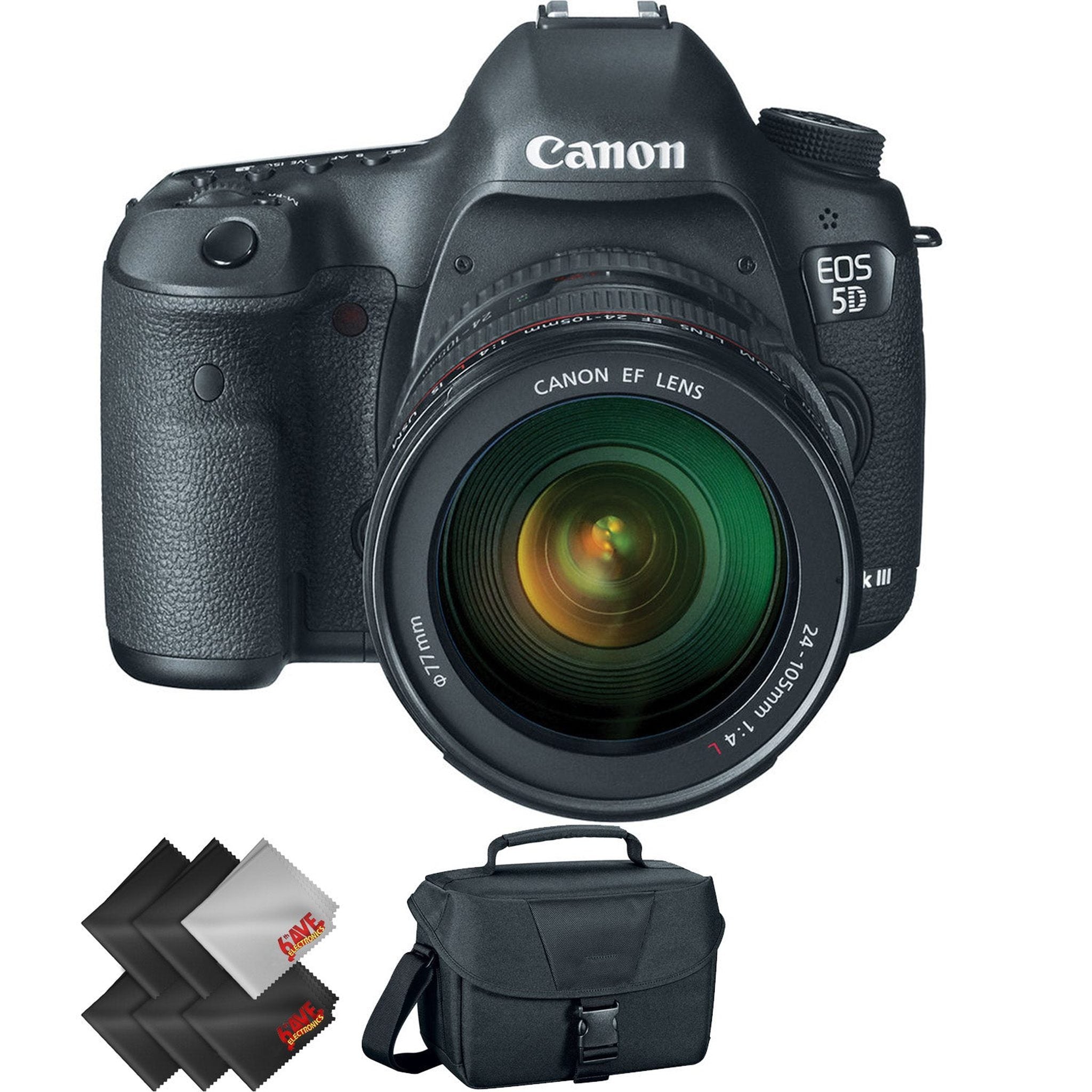 Canon EOS 5D Mark III DSLR Camera with 24-105mm Lens + 2 Year Accidental Warranty Bundle Canon