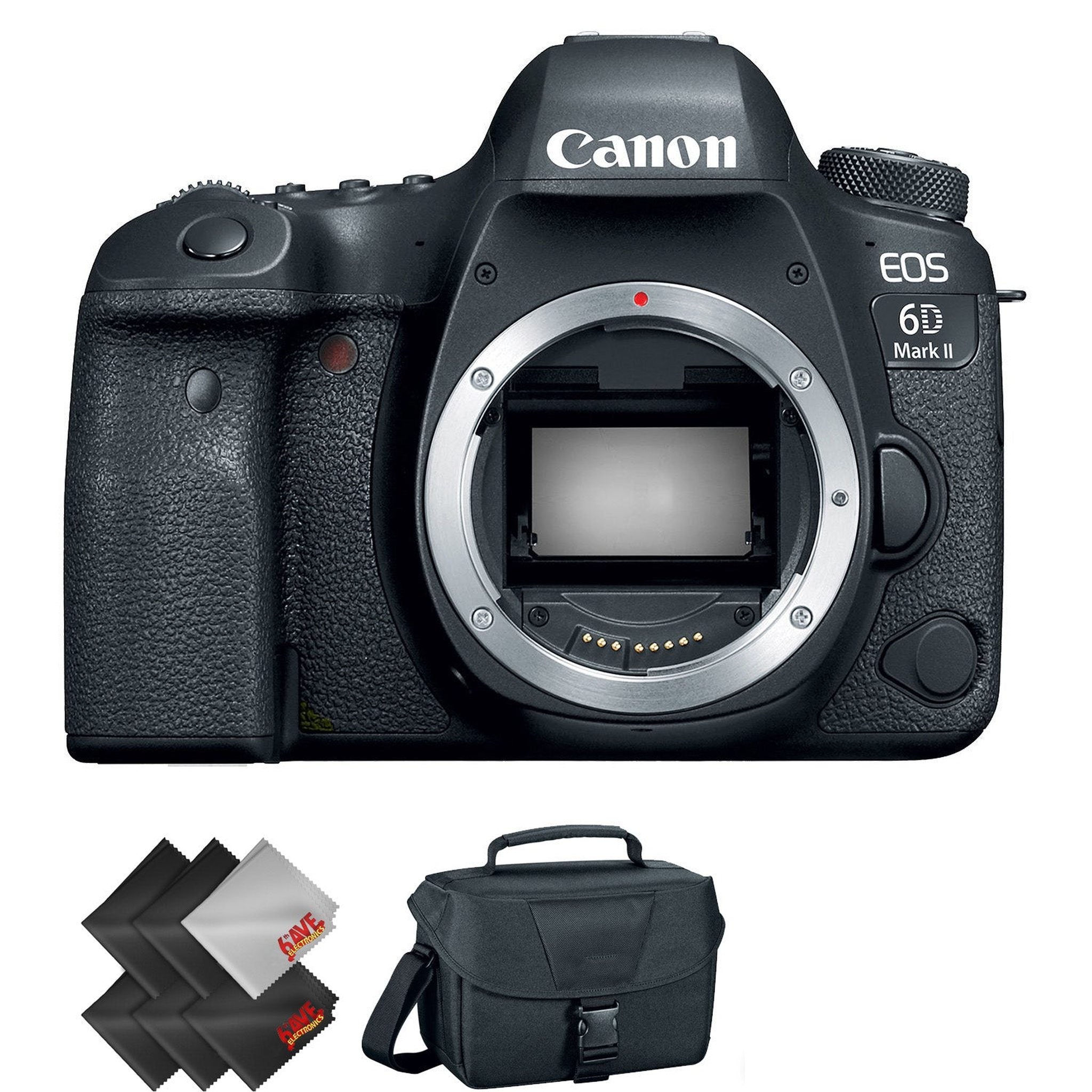 Canon EOS 6D Mark II DSLR Camera Body Only + 1 Year Warranty Advanced Bundle Canon