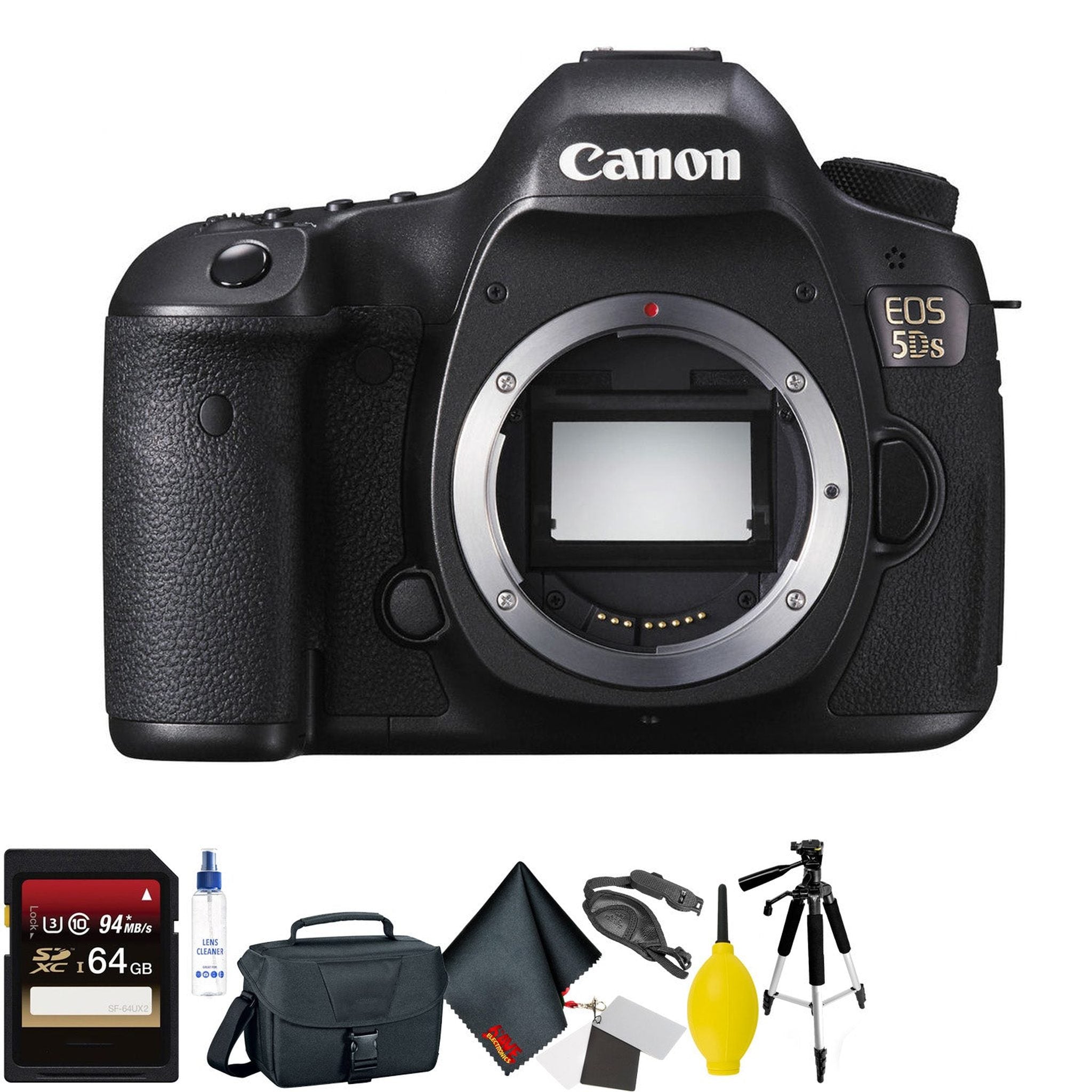 Canon EOS 5DS DSLR Camera Body Only + 64GB Memory Card + Mega Accessory Kit + 1 Year Warranty Canon