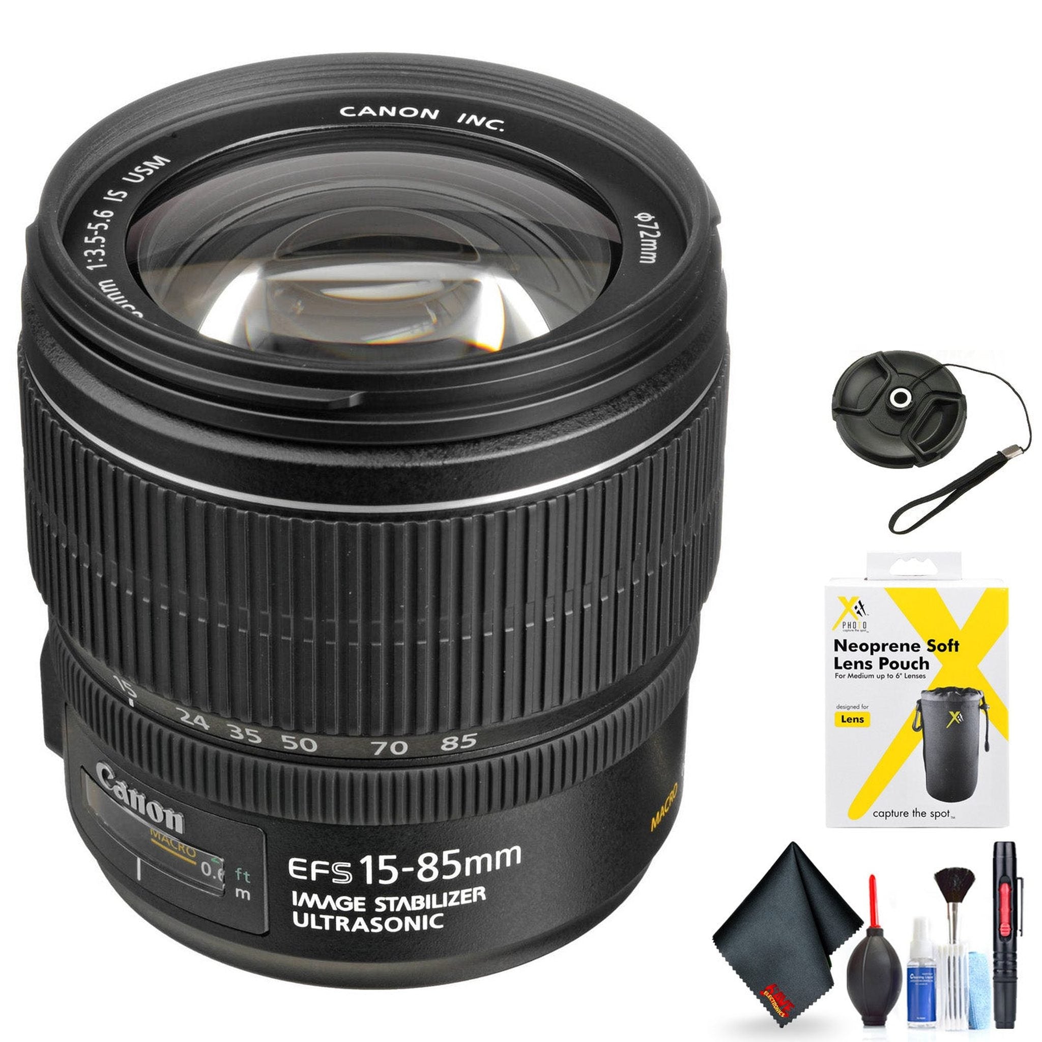 Canon EF-S 15-85mm f/3.5-5.6 is USM Lens for Canon EF-S Mount + Accessories International Model with 2 Year Warranty Canon