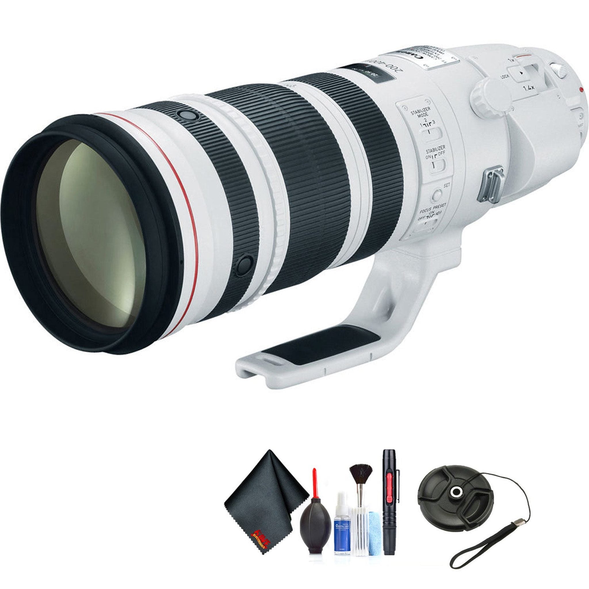 Canon EF 200-400mm f/4L is USM Extender 1.4X Lens for Canon EF Mount + Accessories (International Model with 2 Year Warr