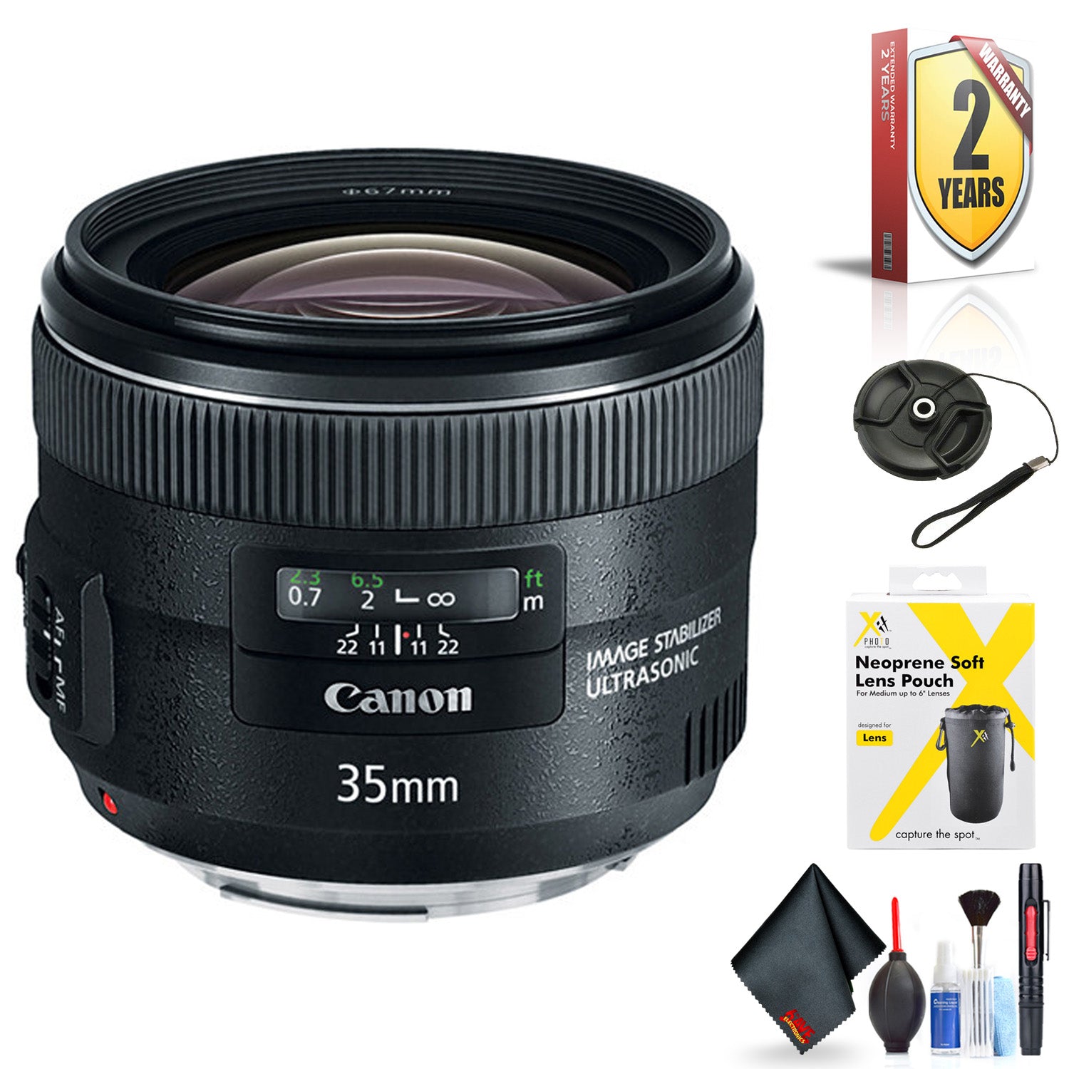 Canon EF 35mm f/2 is USM Lens for Canon EF Mount + Accessories International Model with 2 Year Warranty Canon