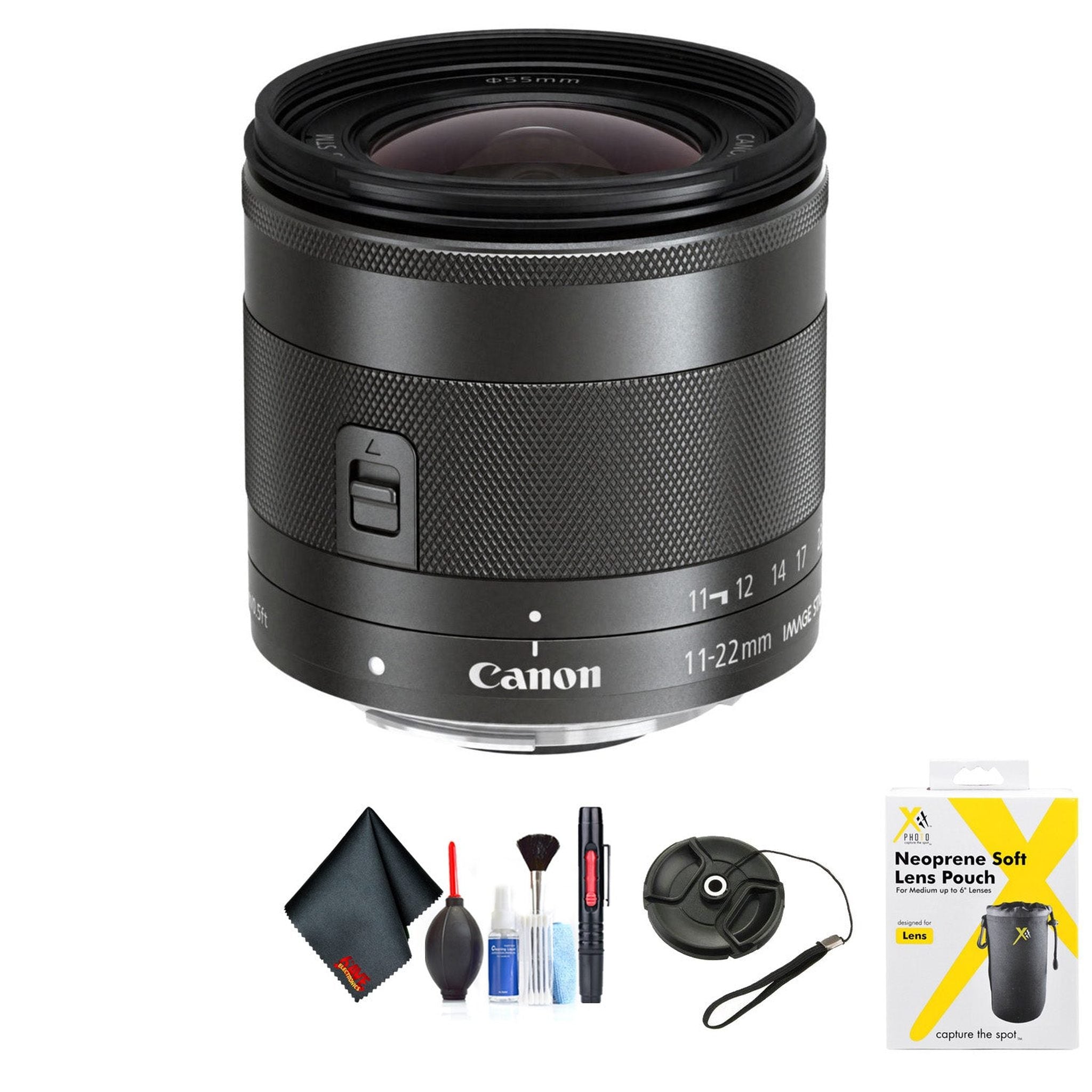 Canon EF-M 11-22mm f/4-5.6 is STM Lens for EF-M Mount + Accessories International Model with 2 Year Warranty Canon