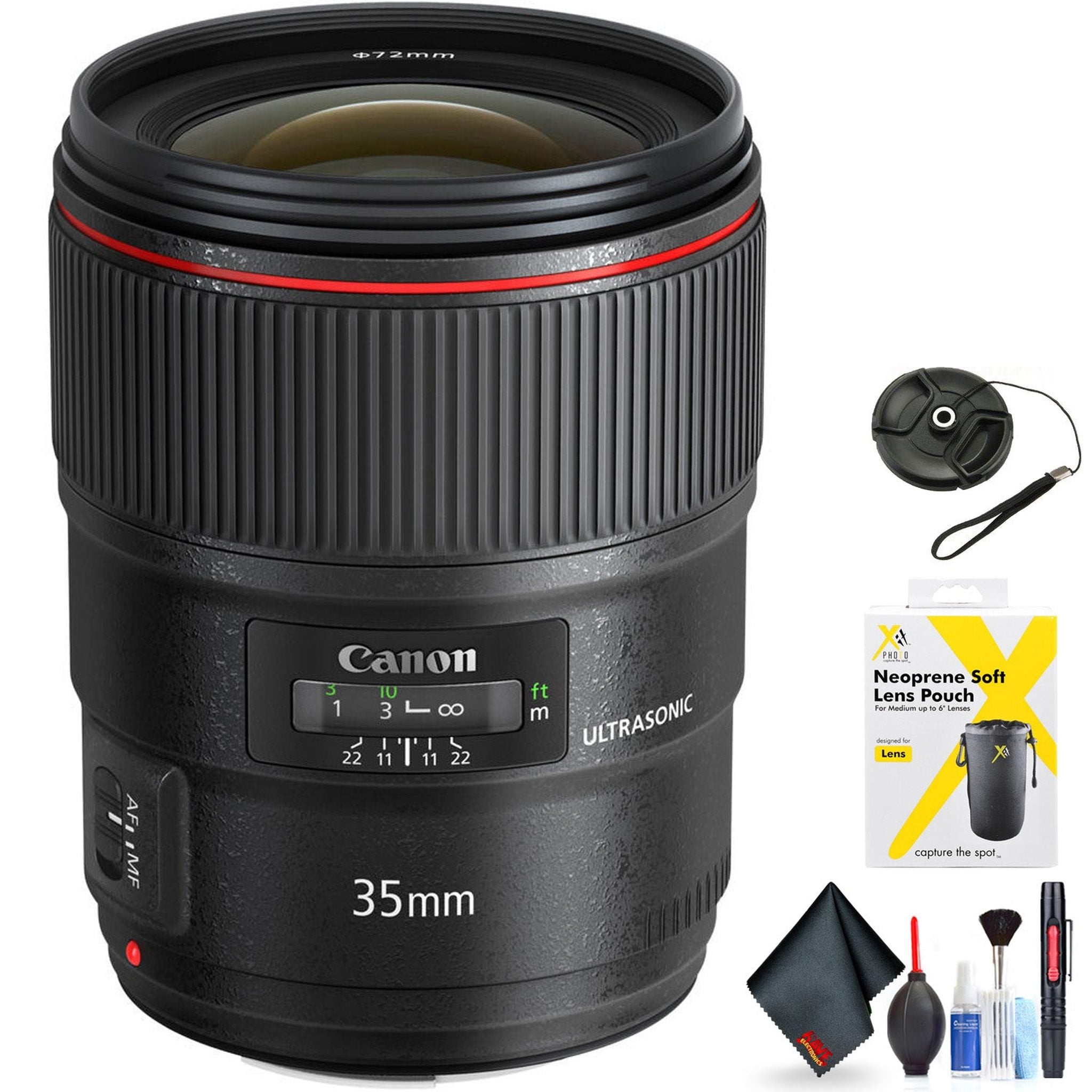 Canon EF 35mm f/1.4L II USM Lens for Canon EF Mount + Accessories International Model with 2 Year Warranty Canon