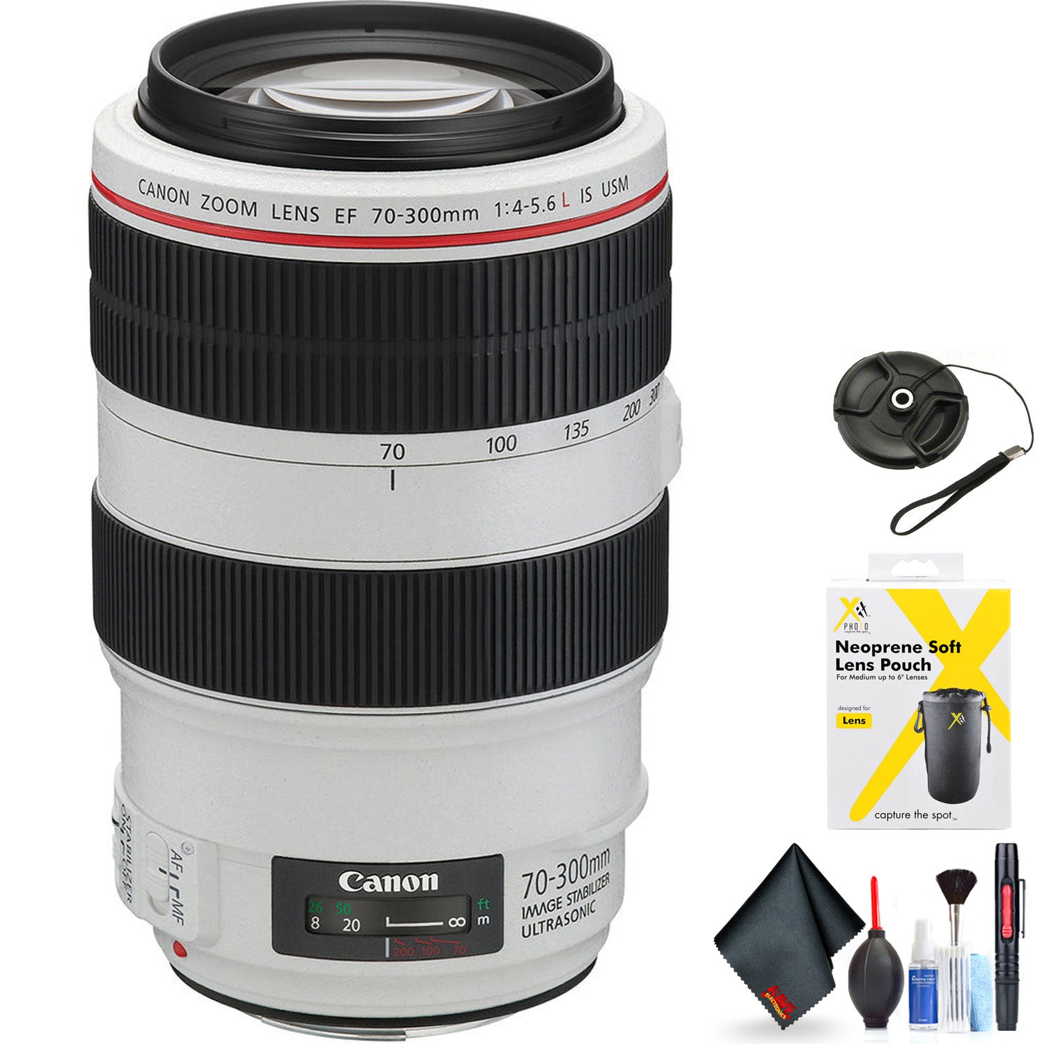 Canon EF 70-300mm f/4-5.6L is USM Lens for Canon EF Mount + Accessories International Model with 2 Year Warranty Canon