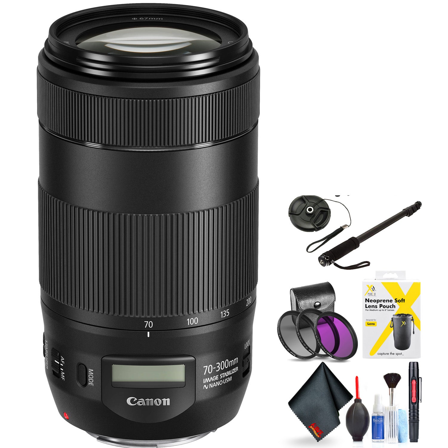 Canon EF 70-300mm F/4-5.6 is Ii USM Lens for Canon 6D, 5D Mark IV, 5D Mark III, 5D Mark II, 6D Mark II, 5Dsr, 5Ds, 1Dx,