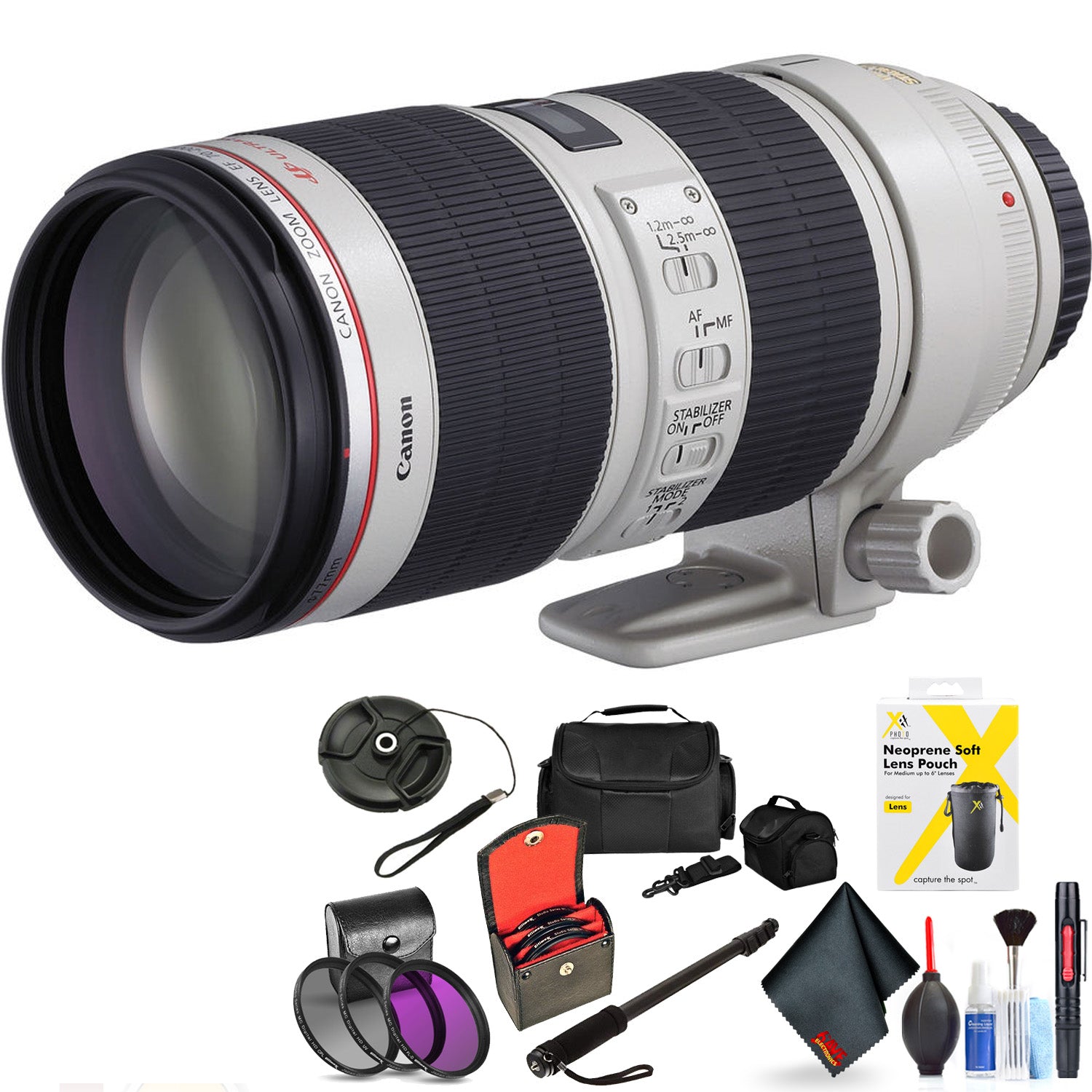 Canon EF 70-200mm F/2.8L is Ii USM Lens for Canon 6D, 5D Mark IV, 5D Mark III, 5D Mark II, 6D Mark II, 5Dsr, 5Ds, 1Dx, 1 Canon