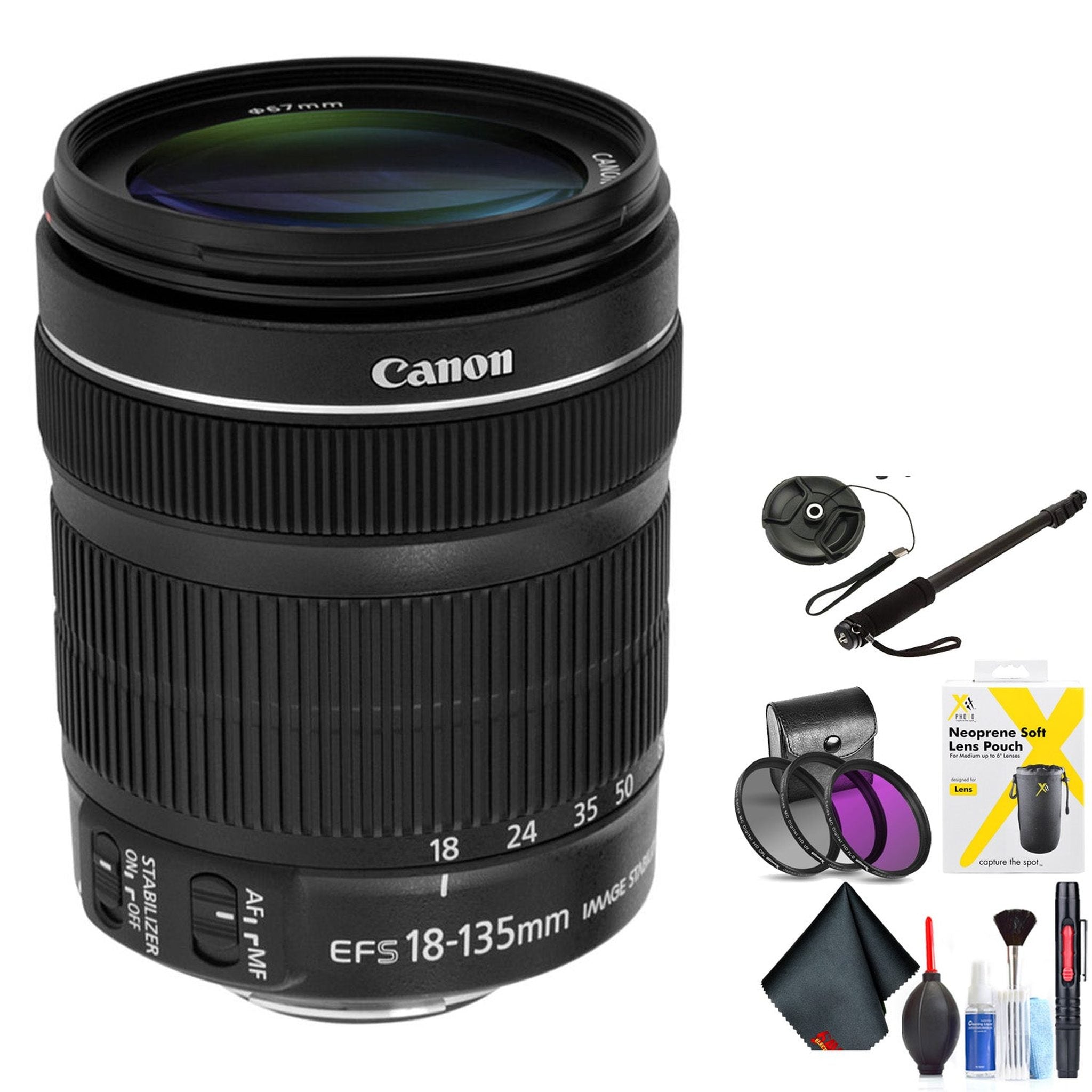 Canon EF-S 18-135mm F/3.5-5.6 is STM Lens for Canon 7D, 7D Mark Ii, 50D, 70D, 77D, 80D, Rebel Xti, Rebel T6I, Rebel T7I Canon