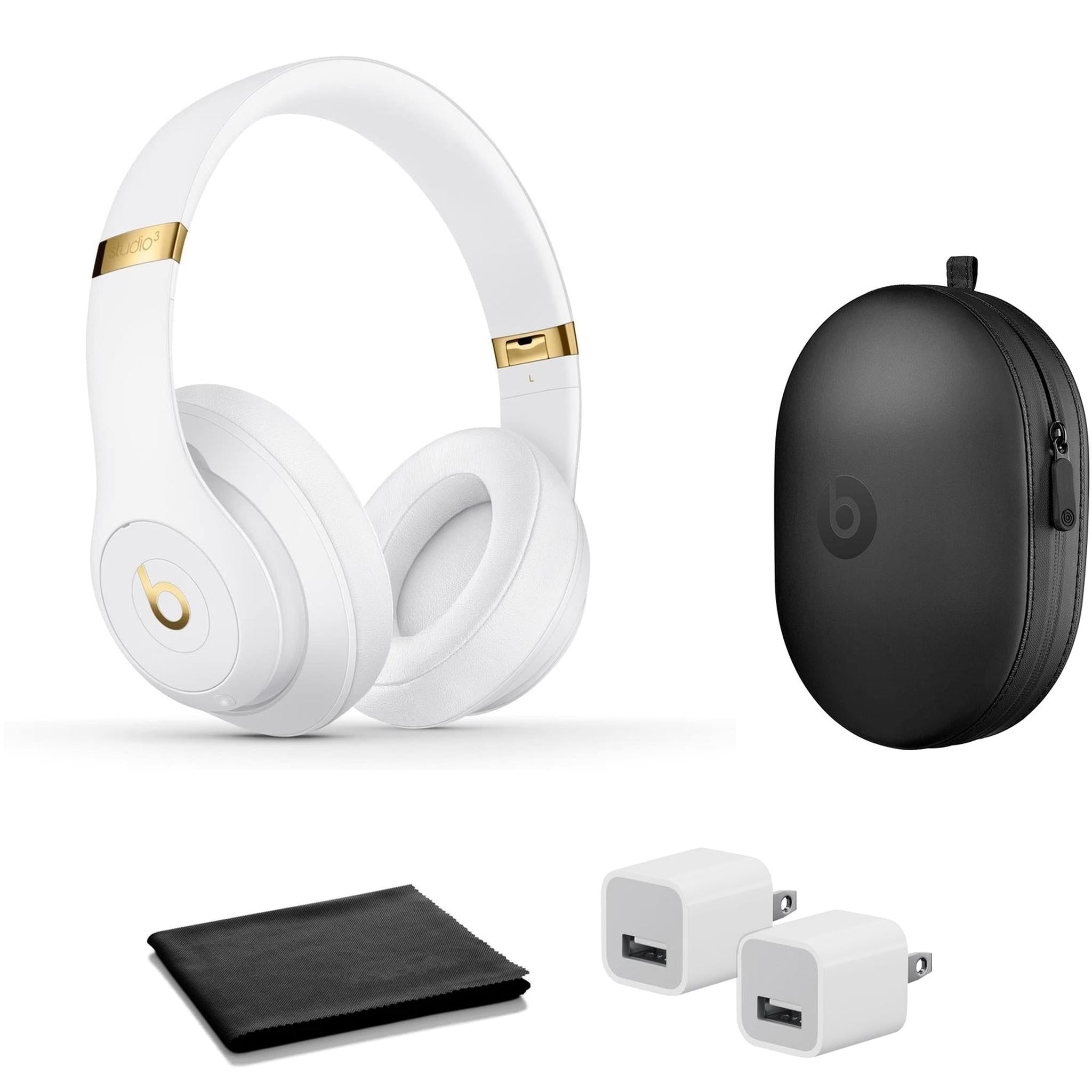 Beats Studio3 Wireless On-Ear Headphones - White with USB adapter Beats