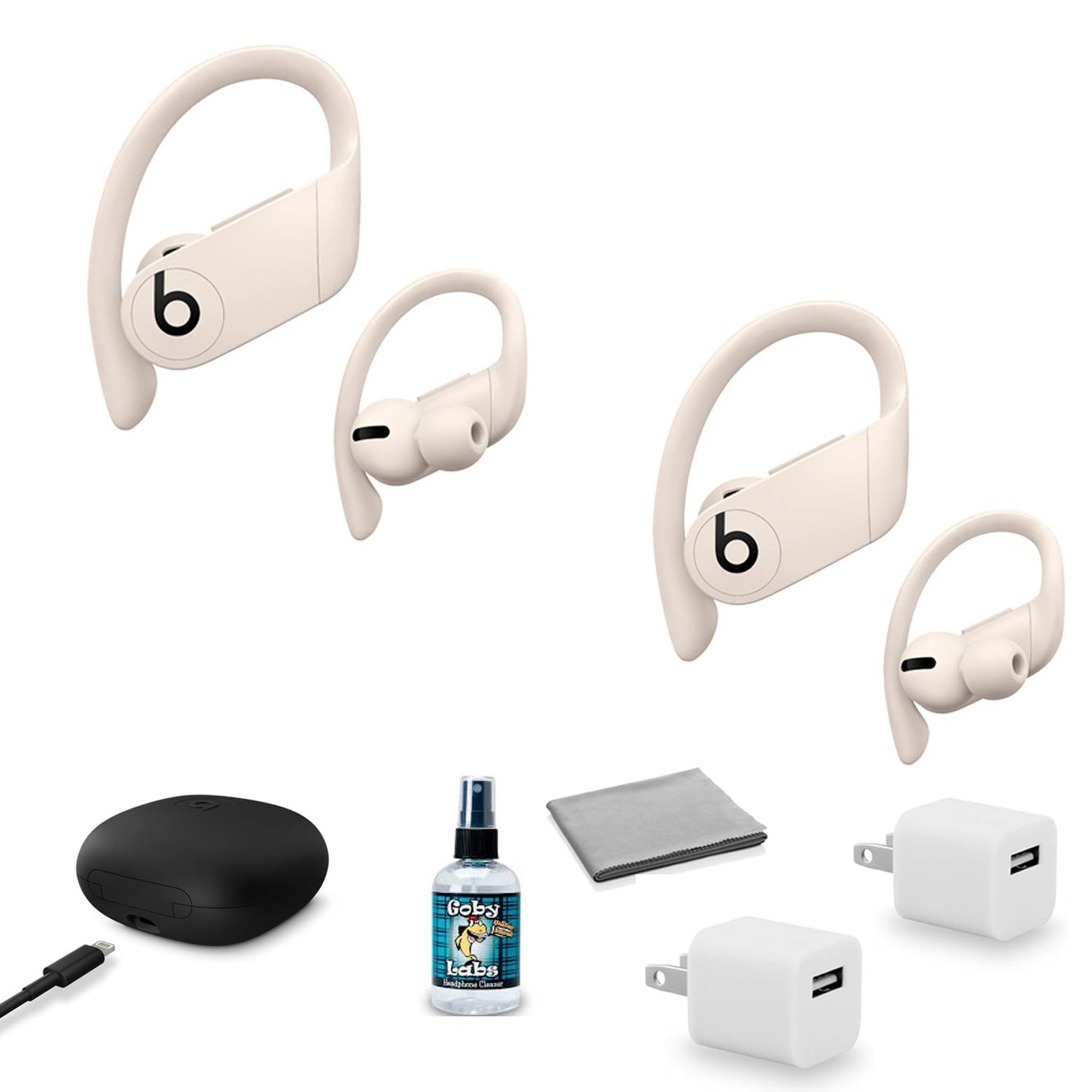 Beats by Dr. Dre Powerbeats Pro In-Ear Wireless Headphones Ivory MY5D2LL/A with Headphone Cleaner + More Beats