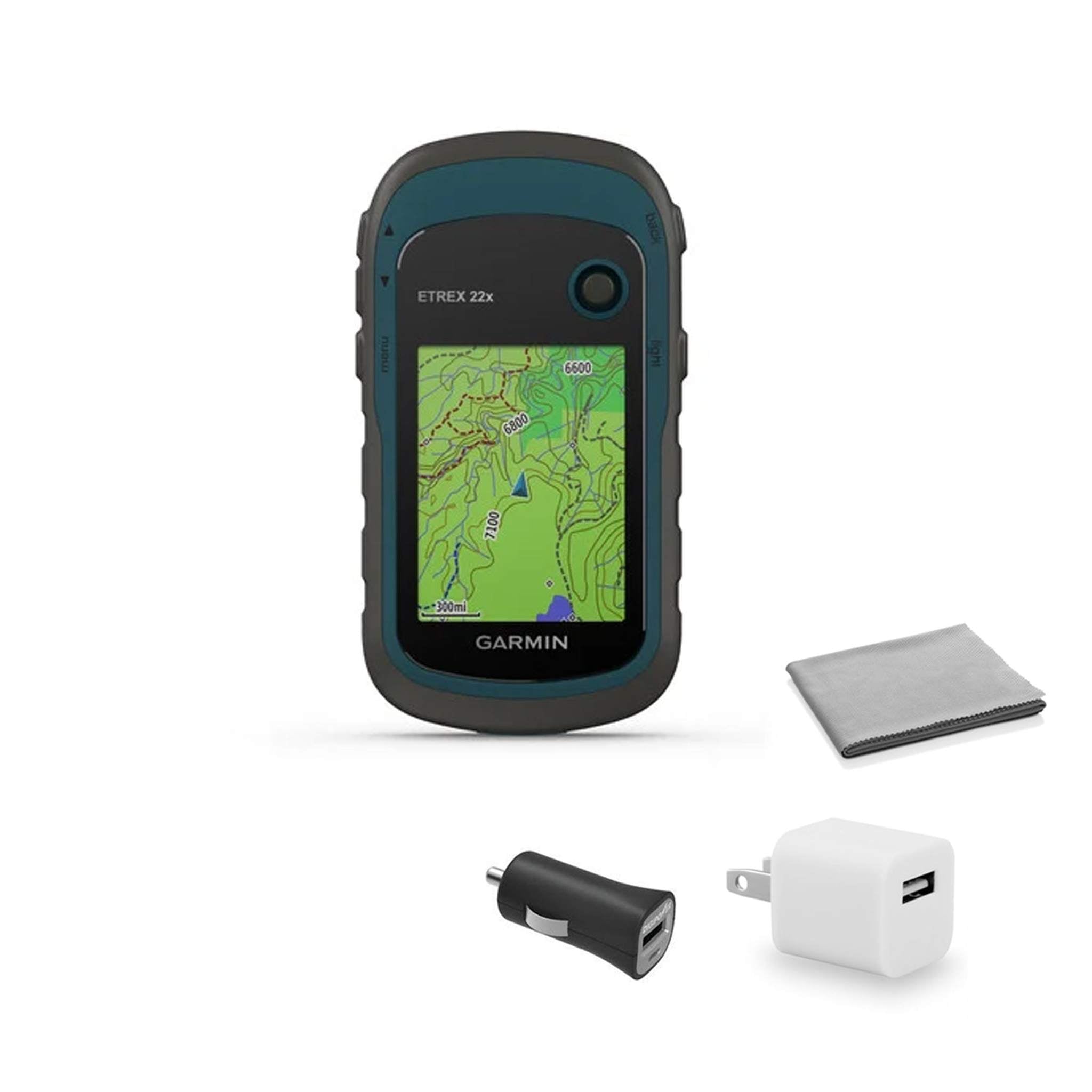 Garmin eTrex 22x Rugged Handheld GPS with USB Adapter Cube Bundle Garmin