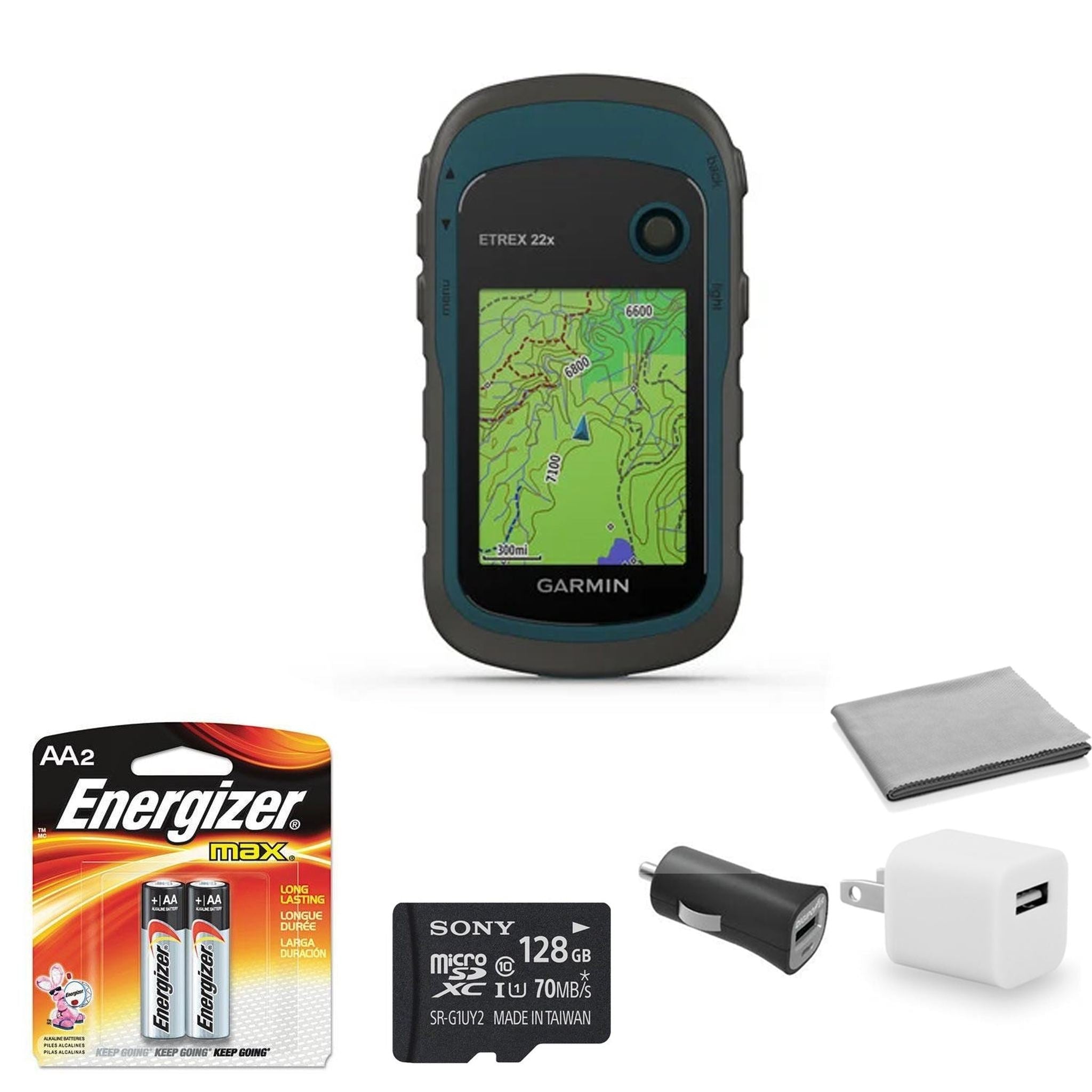 Garmin eTrex 22x Rugged Handheld GPS with 128GB Micro SD Card Garmin