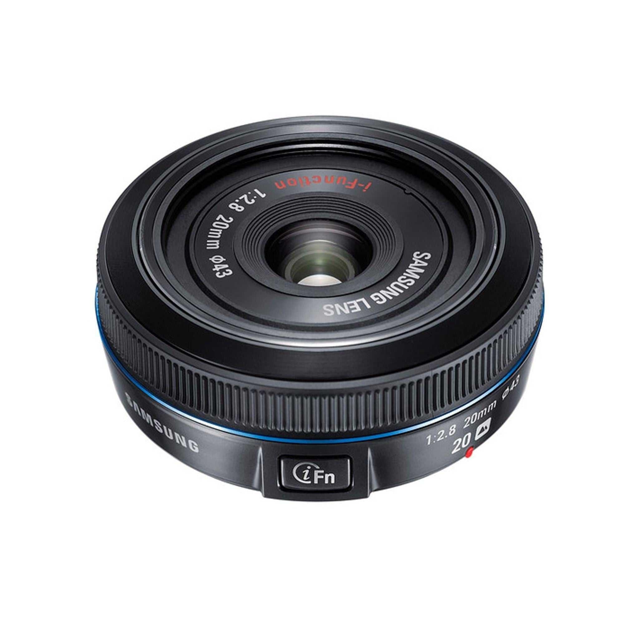 SAMSUNG 20MM F.8 PANCAKE LENS F/ NX Black - Kit with 128GB Memory Card Samsung