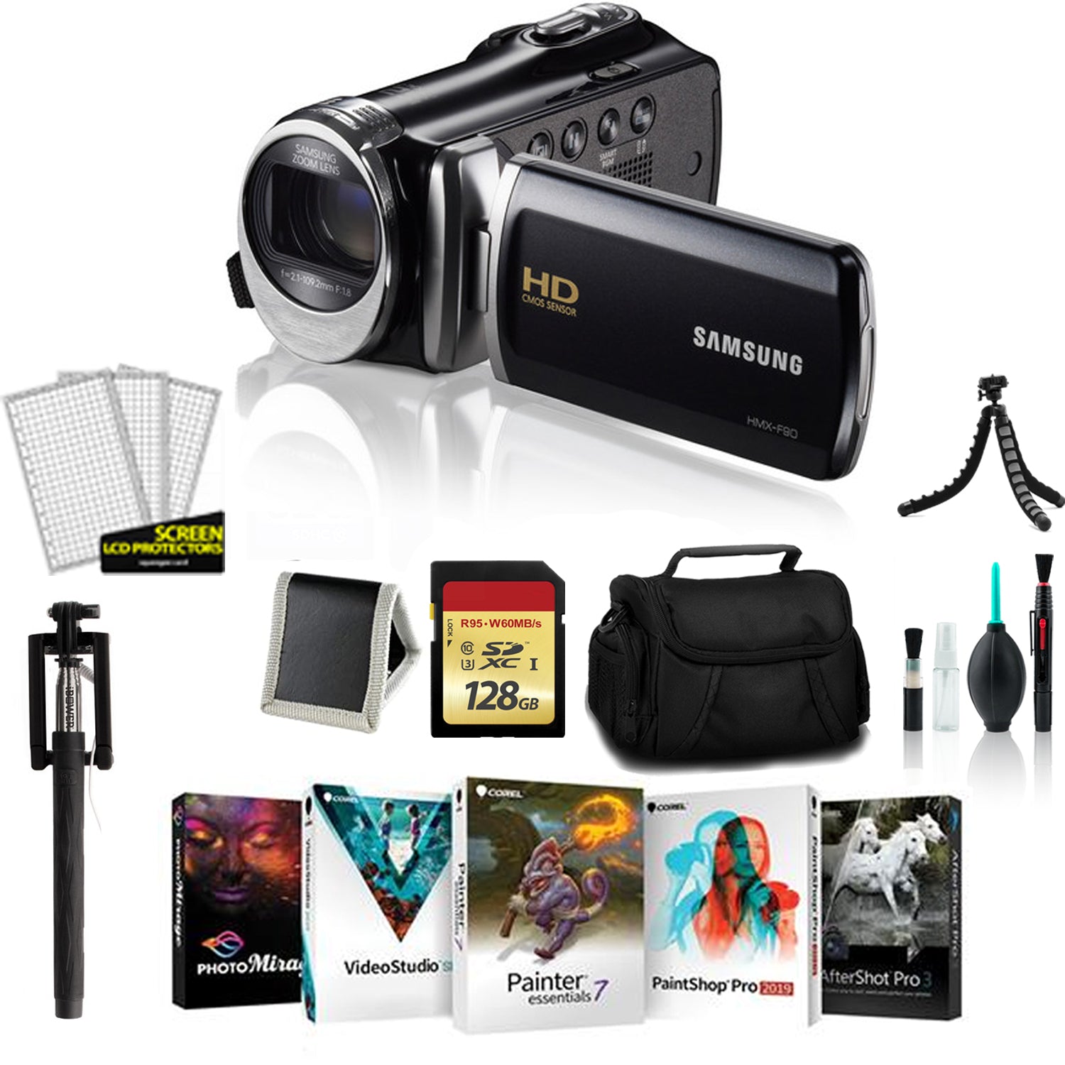 SAMSUNG HMX-F90 CAMCORDER HMX-F90BN/XAA - Kit with 128GB Memory Card Samsung