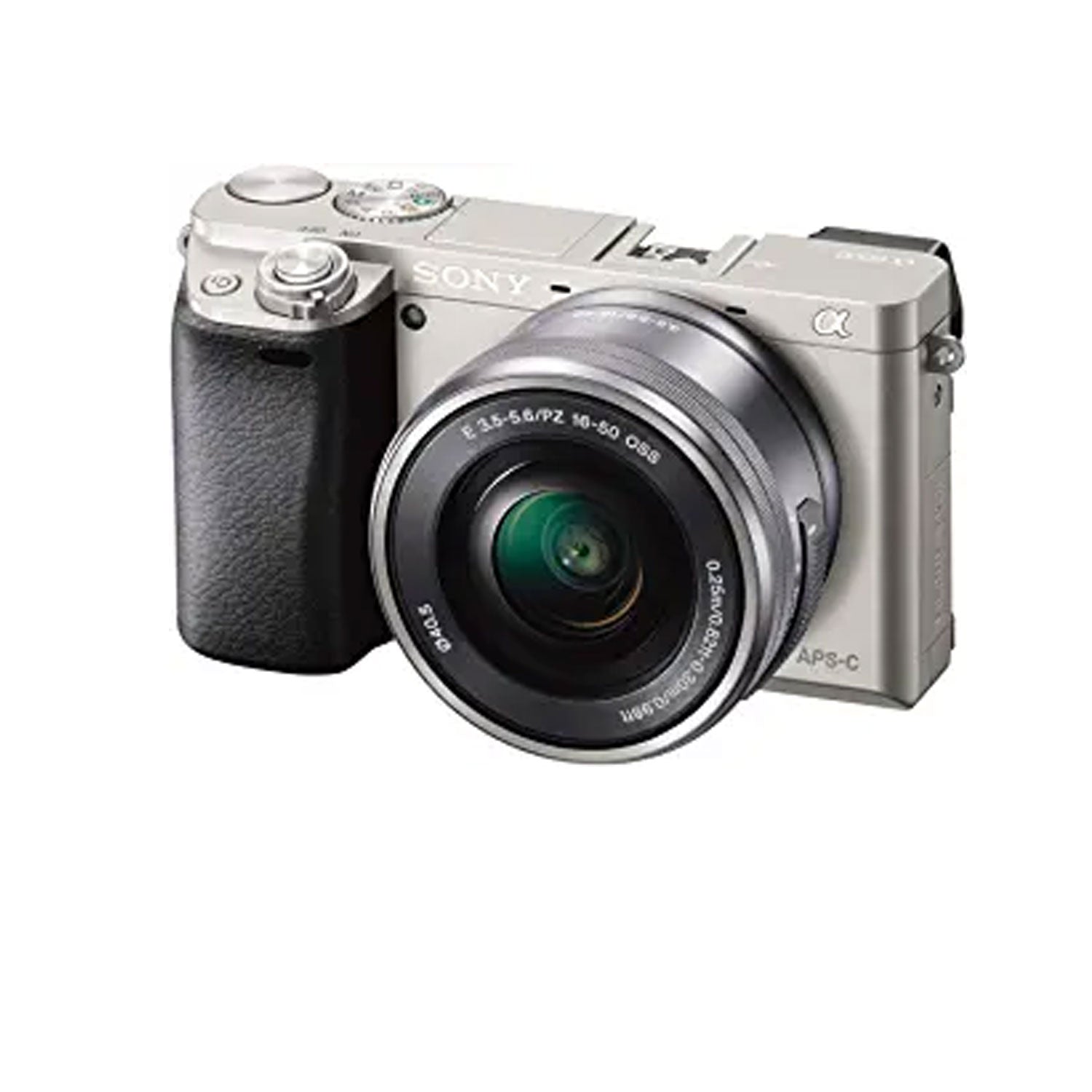 Sony Alpha a6000 Mirrorless Digital Camera with 16-50mm + 55-210mm Lenses SILVER with 64GB Memory Card -International Model Bundle Sony