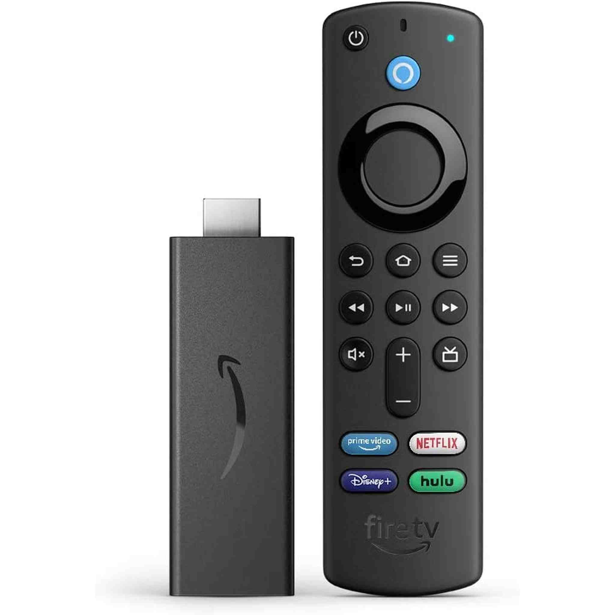 Amazon Fire TV Stick (2021) + Smart Plug + Cat5 Cable + Batteries Bundle