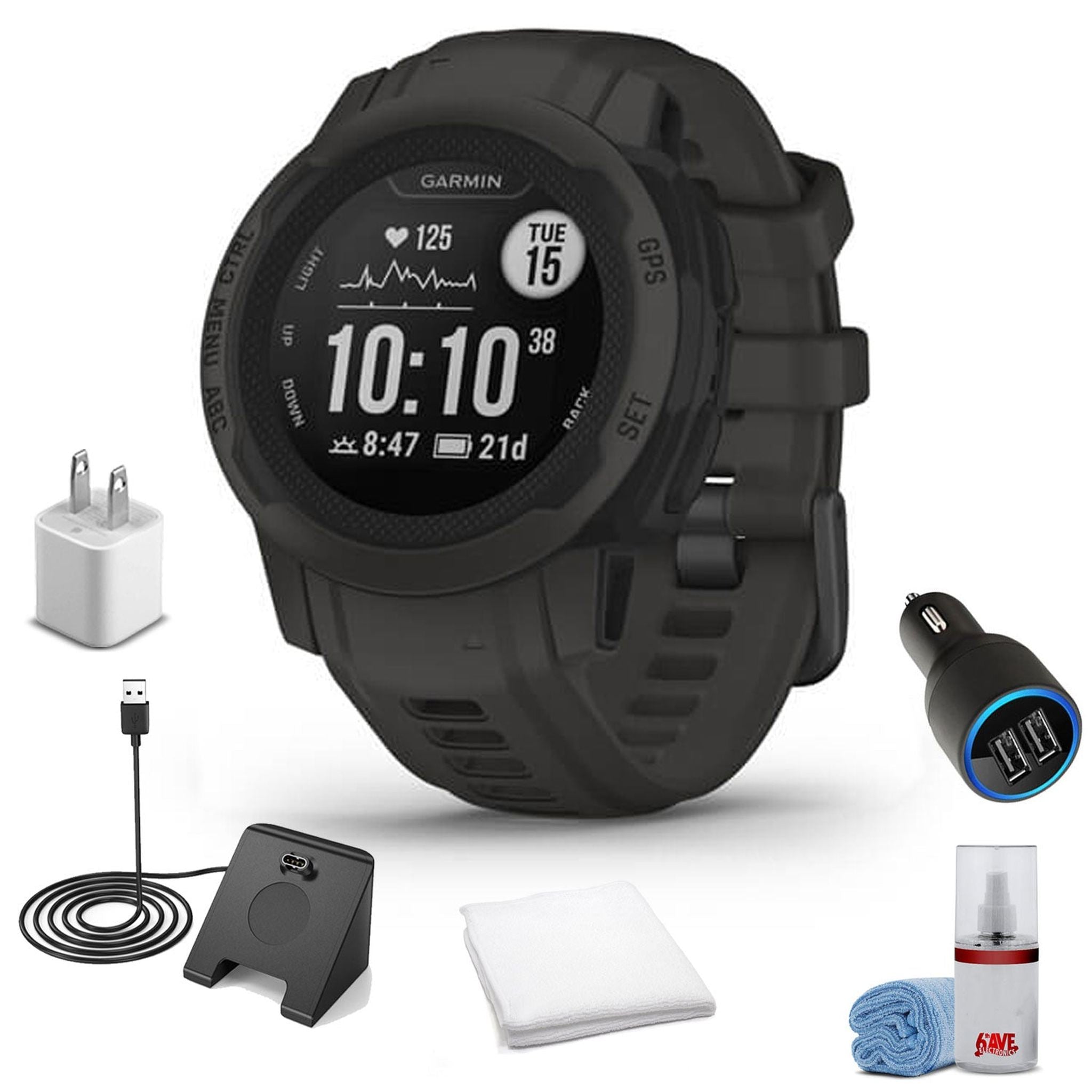 Garmin Instinct 2S - Standard Edition-Graphite With Standard Accessory Kit Garmin