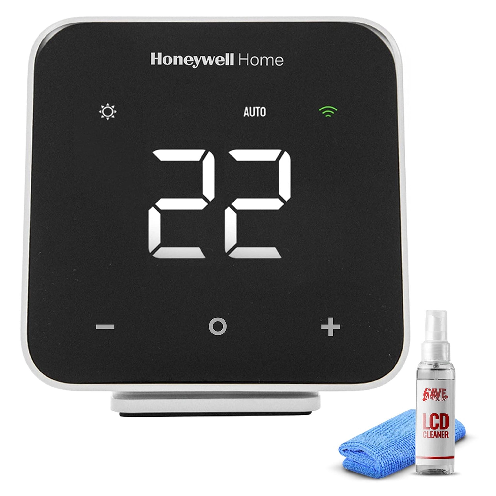 Honeywell D6 Pro Wi-Fi Ductless Controller Black + LCD Cleaner Honeywell