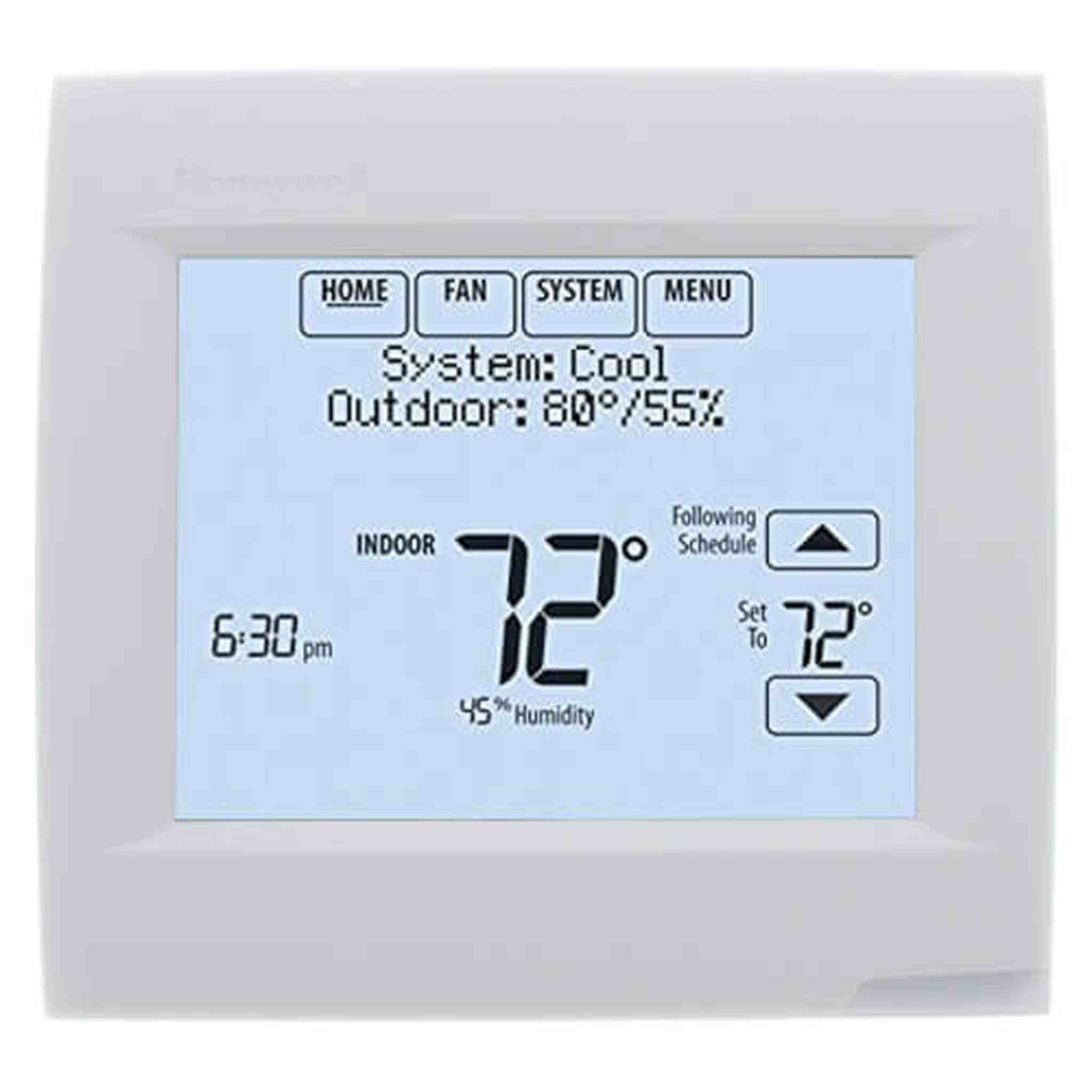 Honeywell VisionPRO 8000 Thermostat - White + LCD Cleaner Honeywell