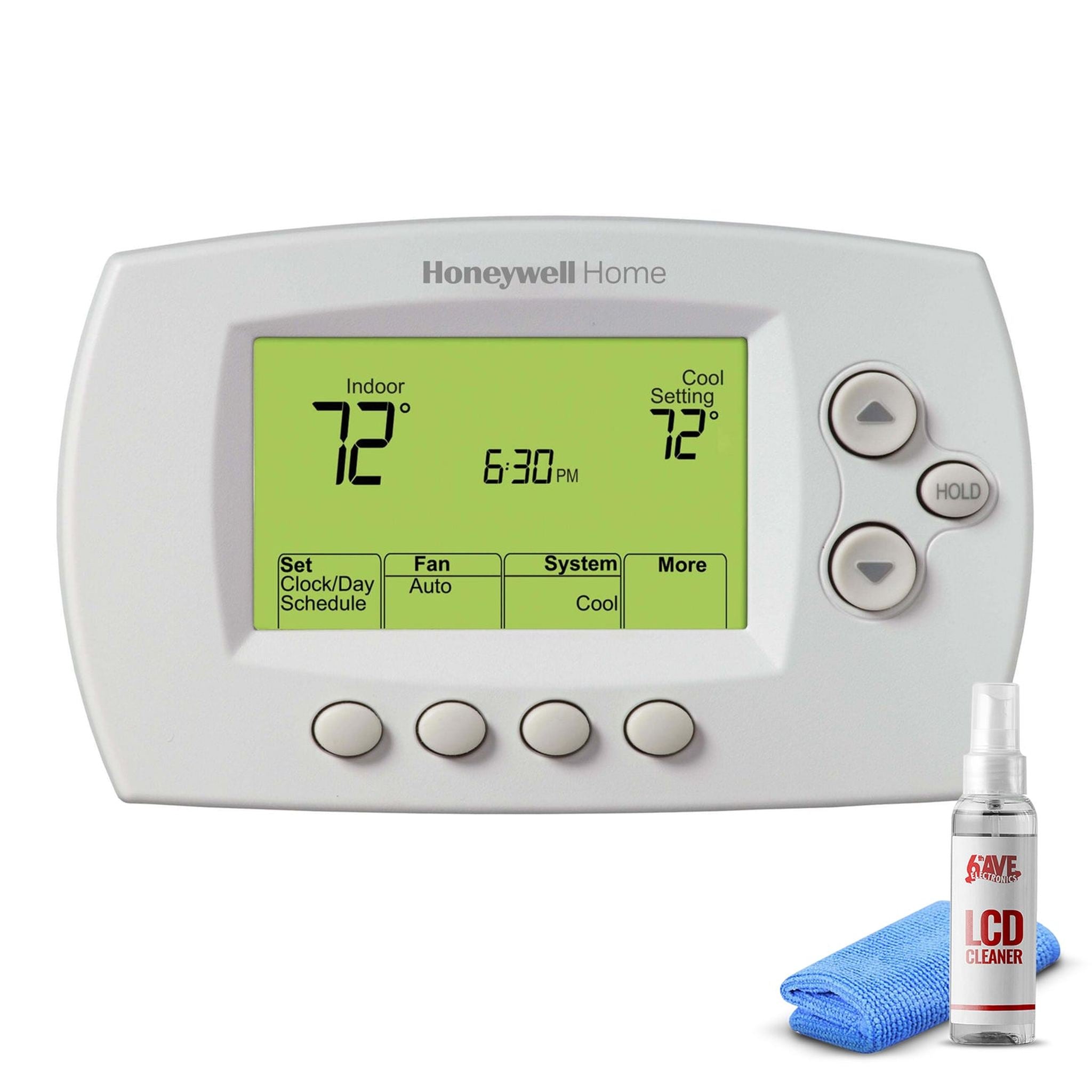 Honeywell Wireless FocusPRO Programmable Thermostat YTH6320R1001 + LCD Cleaner Honeywell