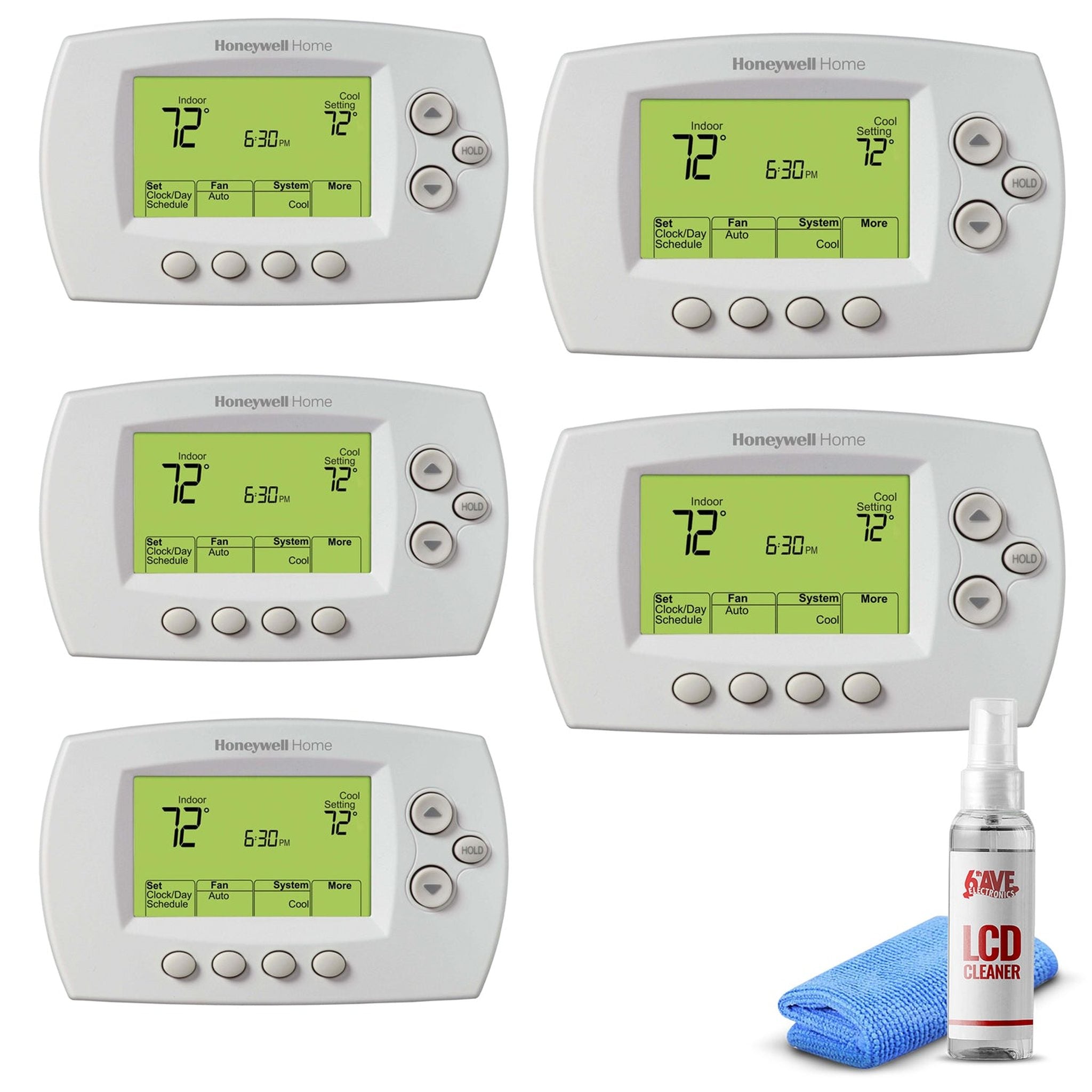 5-Pack Honeywell Wireless FocusPRO Programmable Thermostat YTH6320R1001 Honeywell