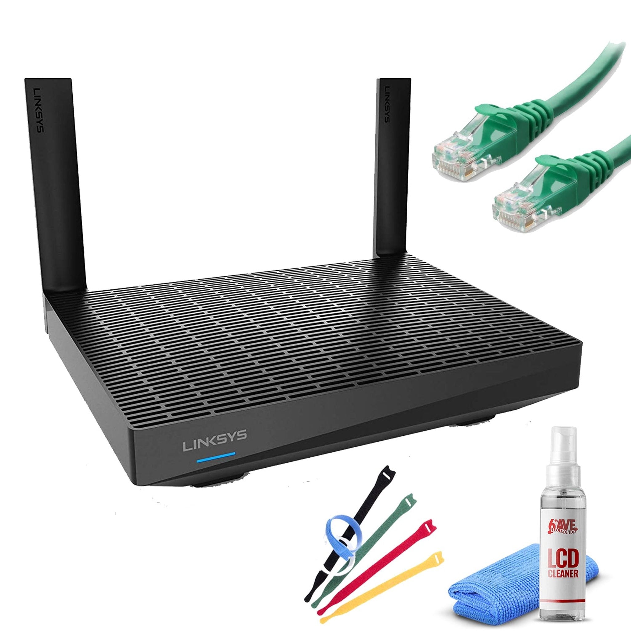 Linksys MR7350 MAX-STREAM AX1800 Wireless Router with Ethernet Cable + Wire Ties Linksys