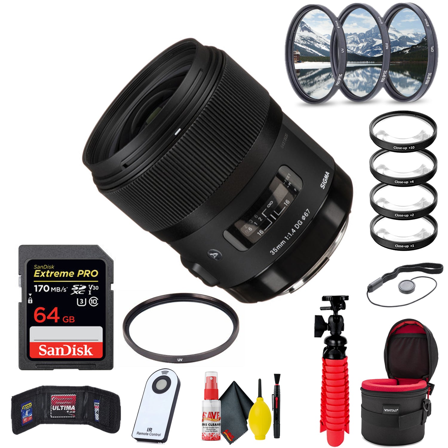 Sigma 35mm f/1.4 DG HSM Art Lens for Canon EF Extreme Bundle With Accessories Sigma