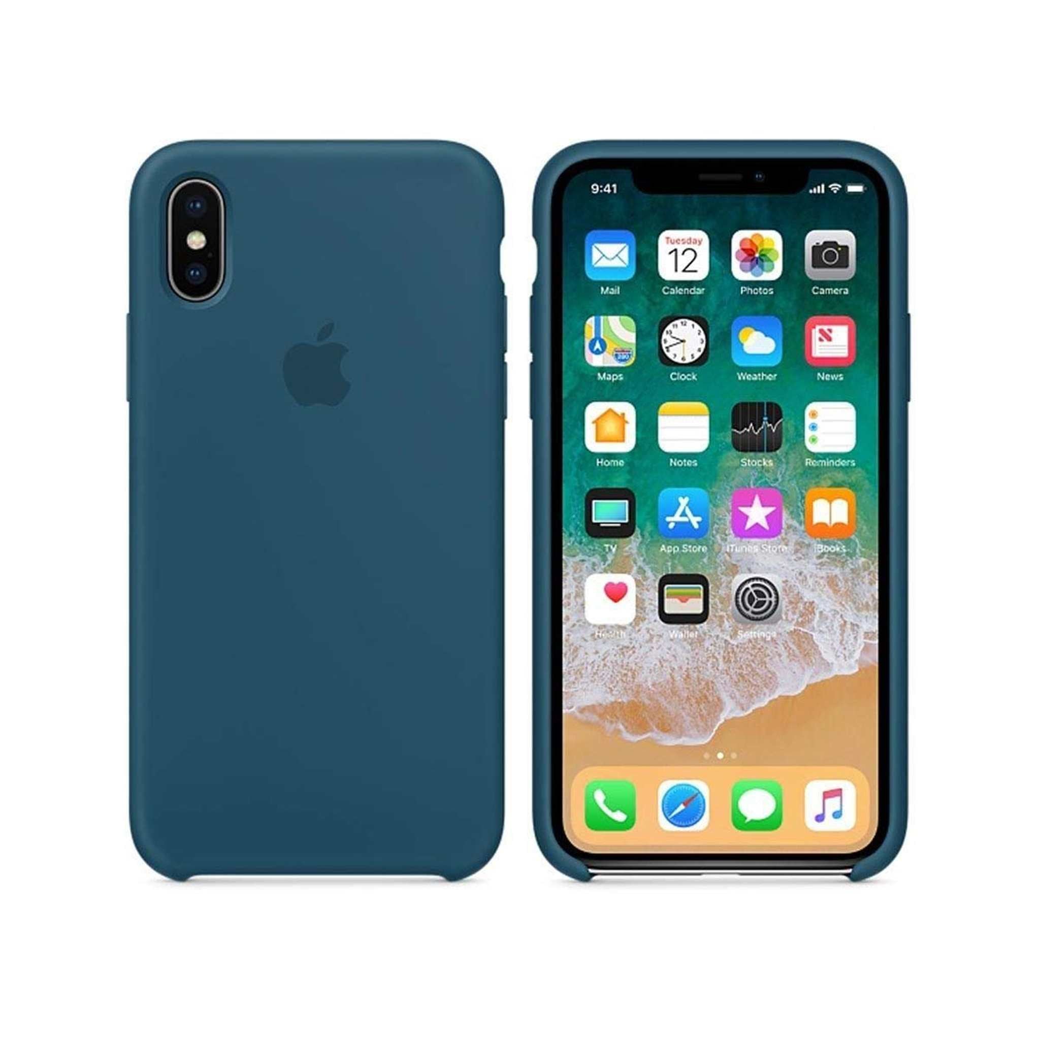 Apple Silicone Case for iPhone X - Cosmos Blue Apple