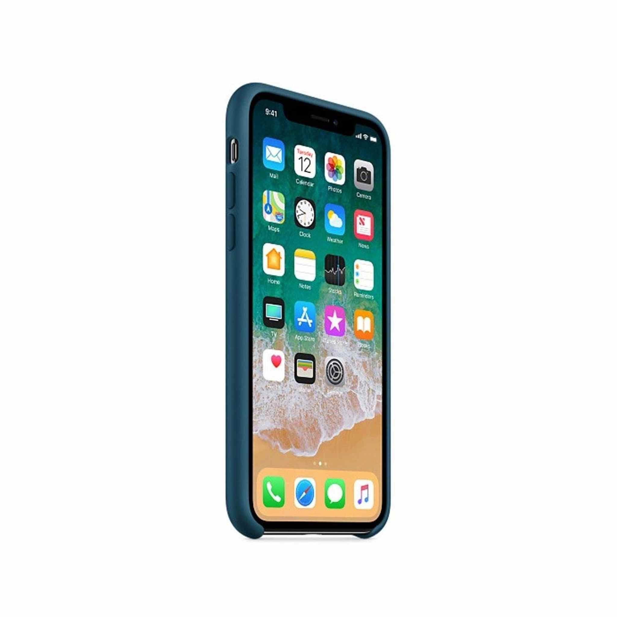 Apple Silicone Case for iPhone X - Cosmos Blue Apple