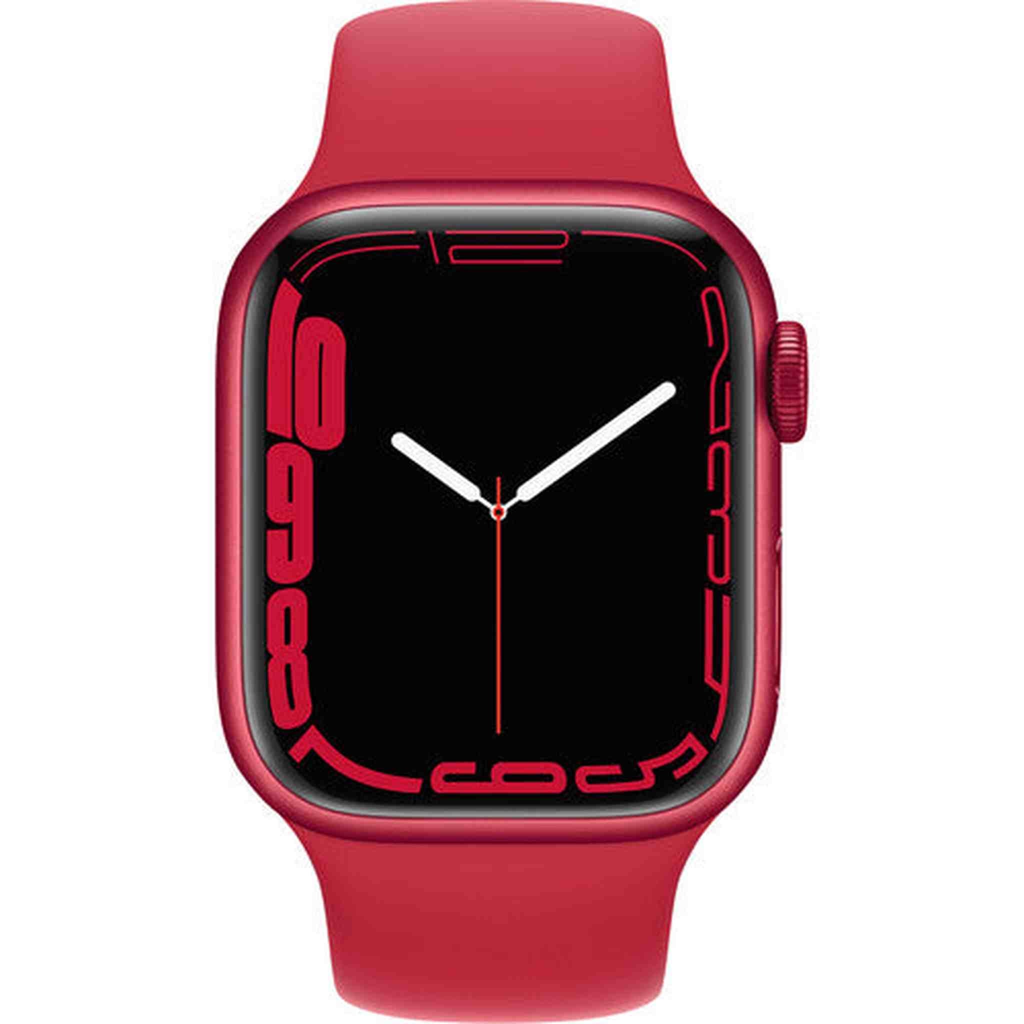 Apple Watch Series 7 GPS + Cellular, 45mm Product RED Aluminum Case with Product RED Sport Band - Regular Apple