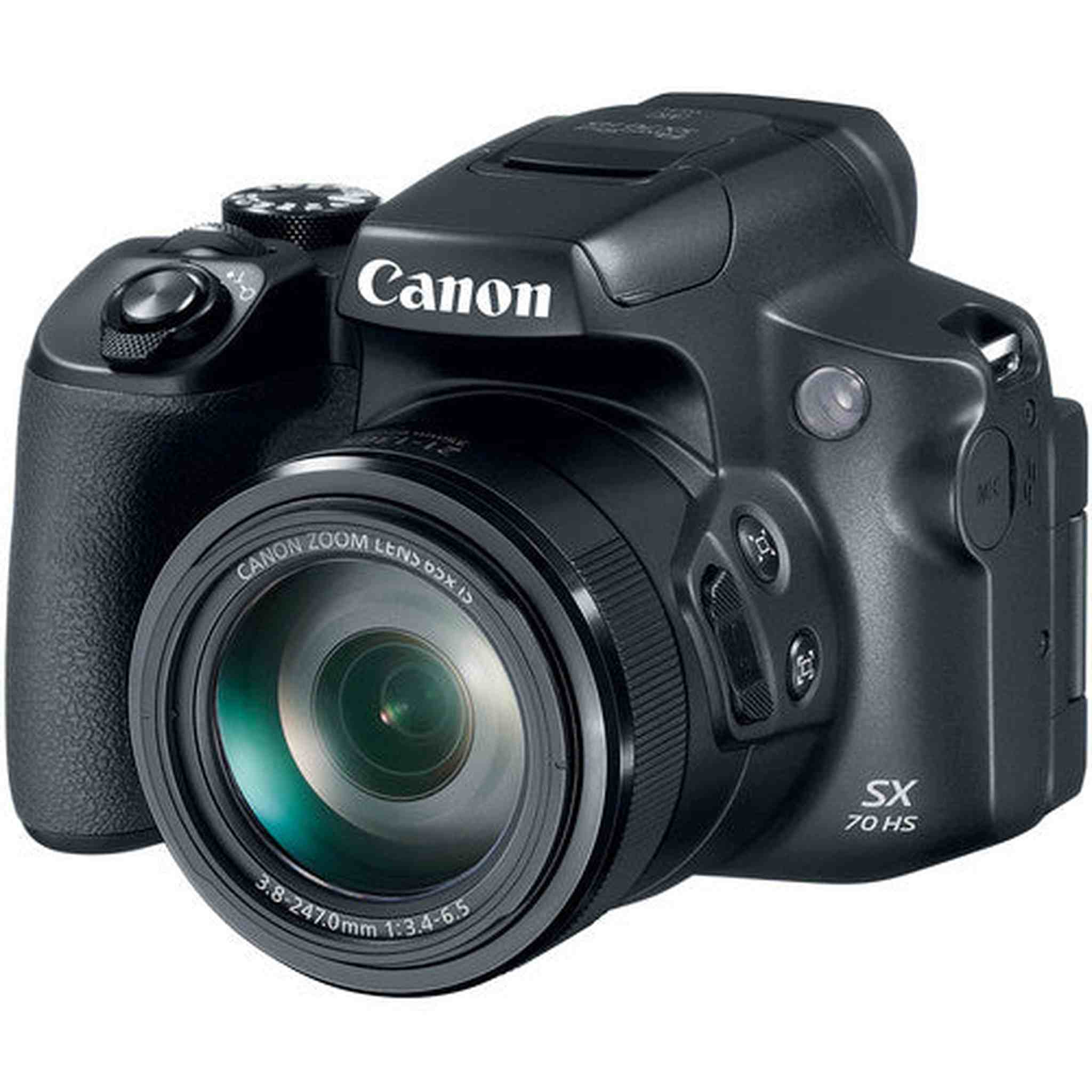 Canon Powershot SX70 20.3MP Digital Camera 65x Optical Zoom Lens 4K Video 3-inch LCD Tilt Screen Black Canon