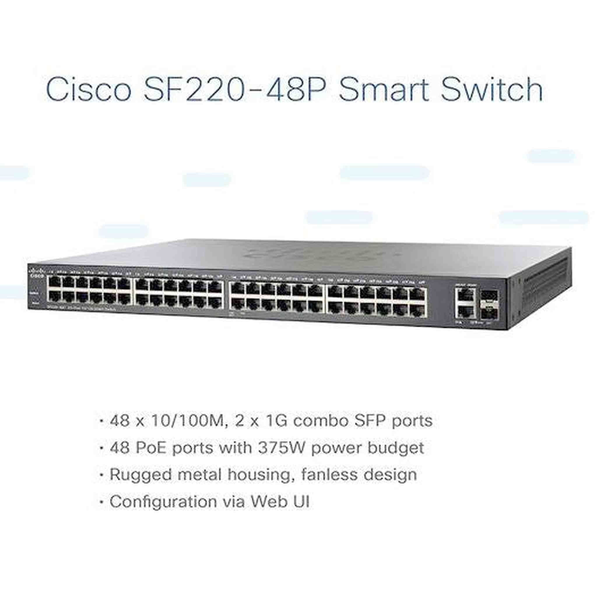 CISCO SYSTEMS 48-Port 10/100 Smart Plus Switch SF22048K9NA Cisco