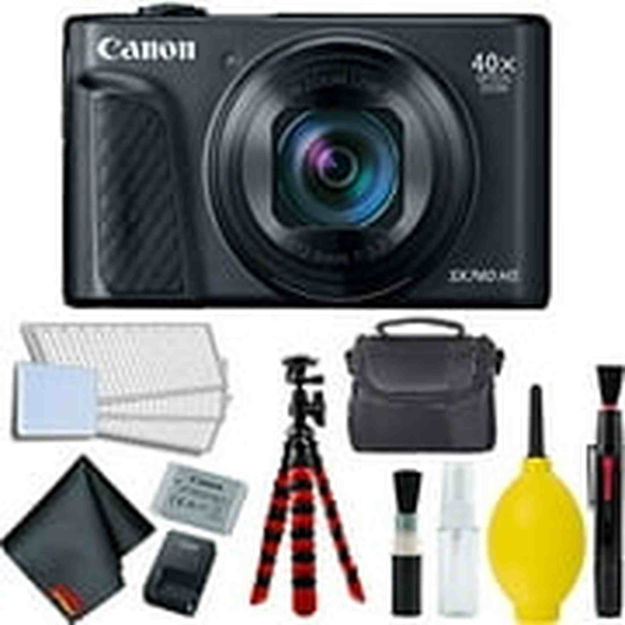 Canon PowerShot SX740 HS Digital Camera Black Accessory Bundle - International Model Canon