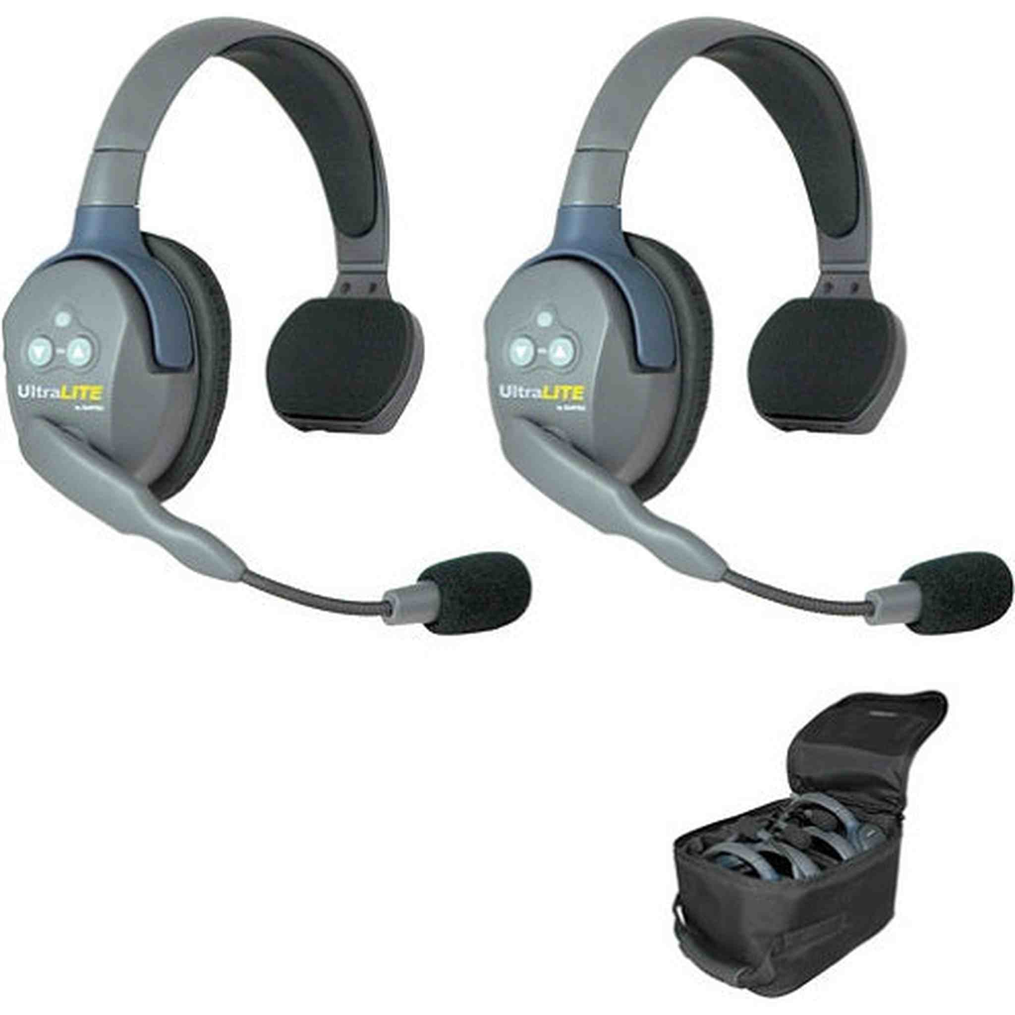 Eartec UL2S UltraLITE Full Duplex Wireless Headset Communication for 2 Users - 2 Single Ear Headsets EARTEC