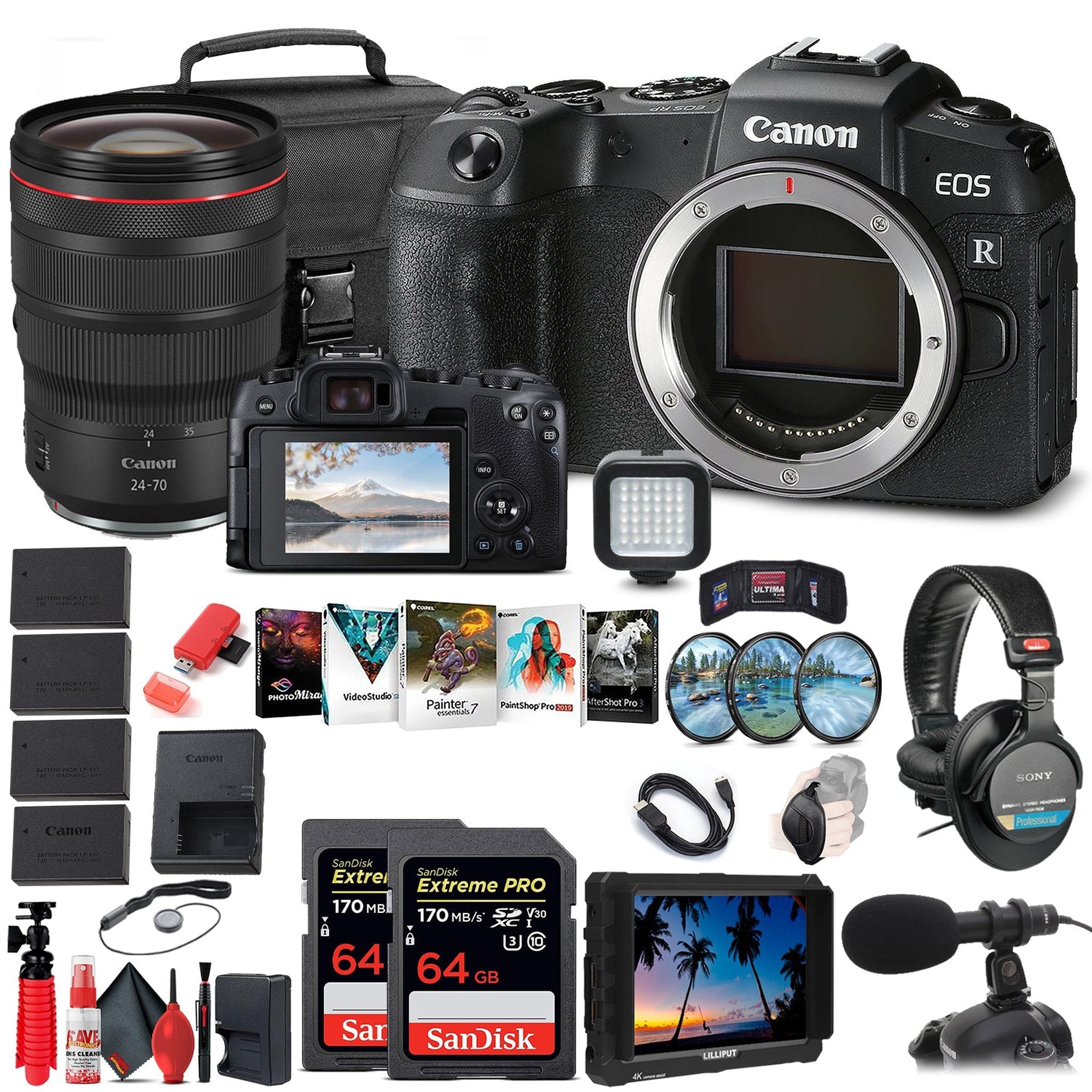 Canon EOS RP Mirrorless Digital Camera 3380C002 + Canon RF 24-70mm Advanced Bundle Canon