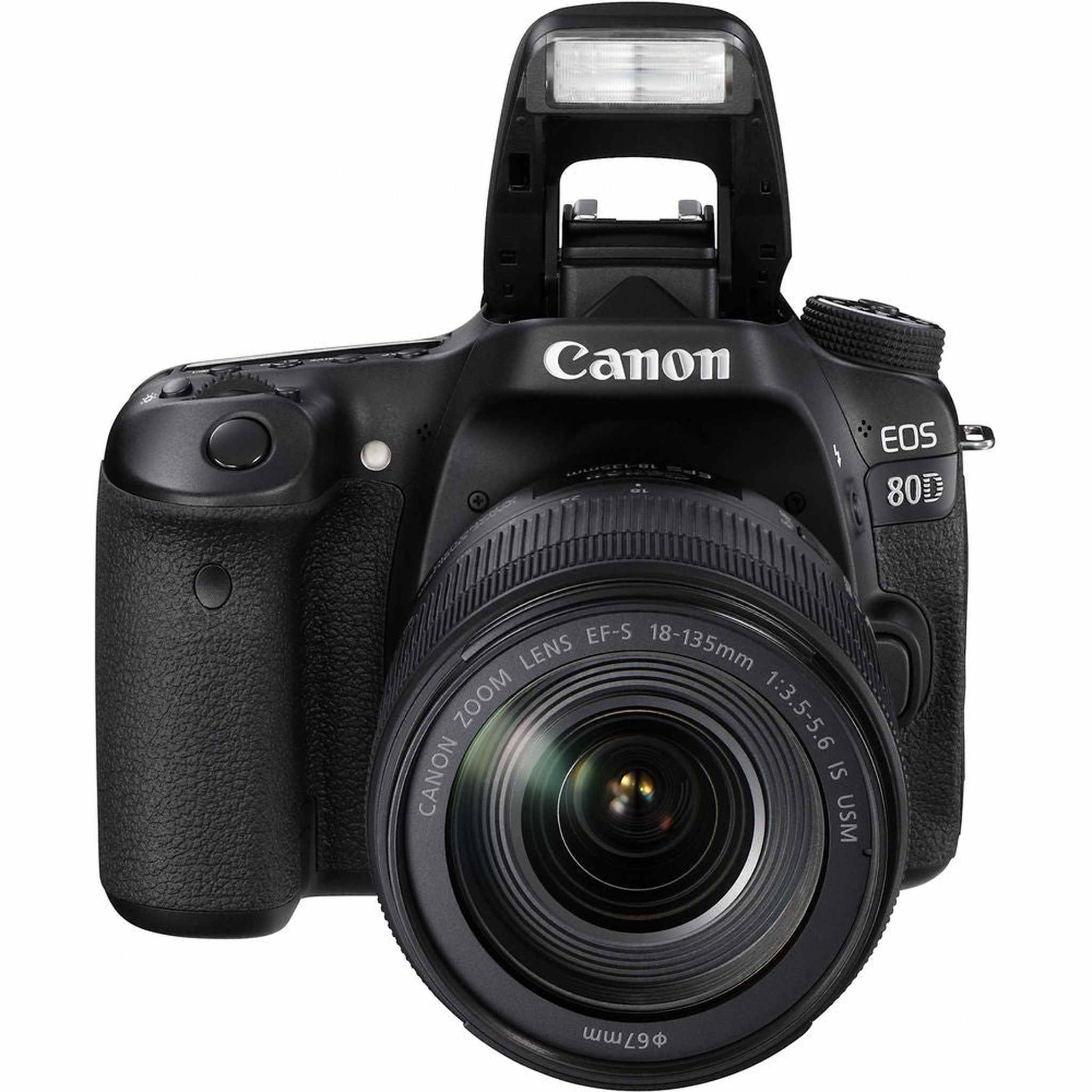 Canon EOS 80D DSLR Camera with 18-135mm Lens 1263C006 W/Bag, Extra Battery, LED Light, Mic, Filters and More - Advance Canon