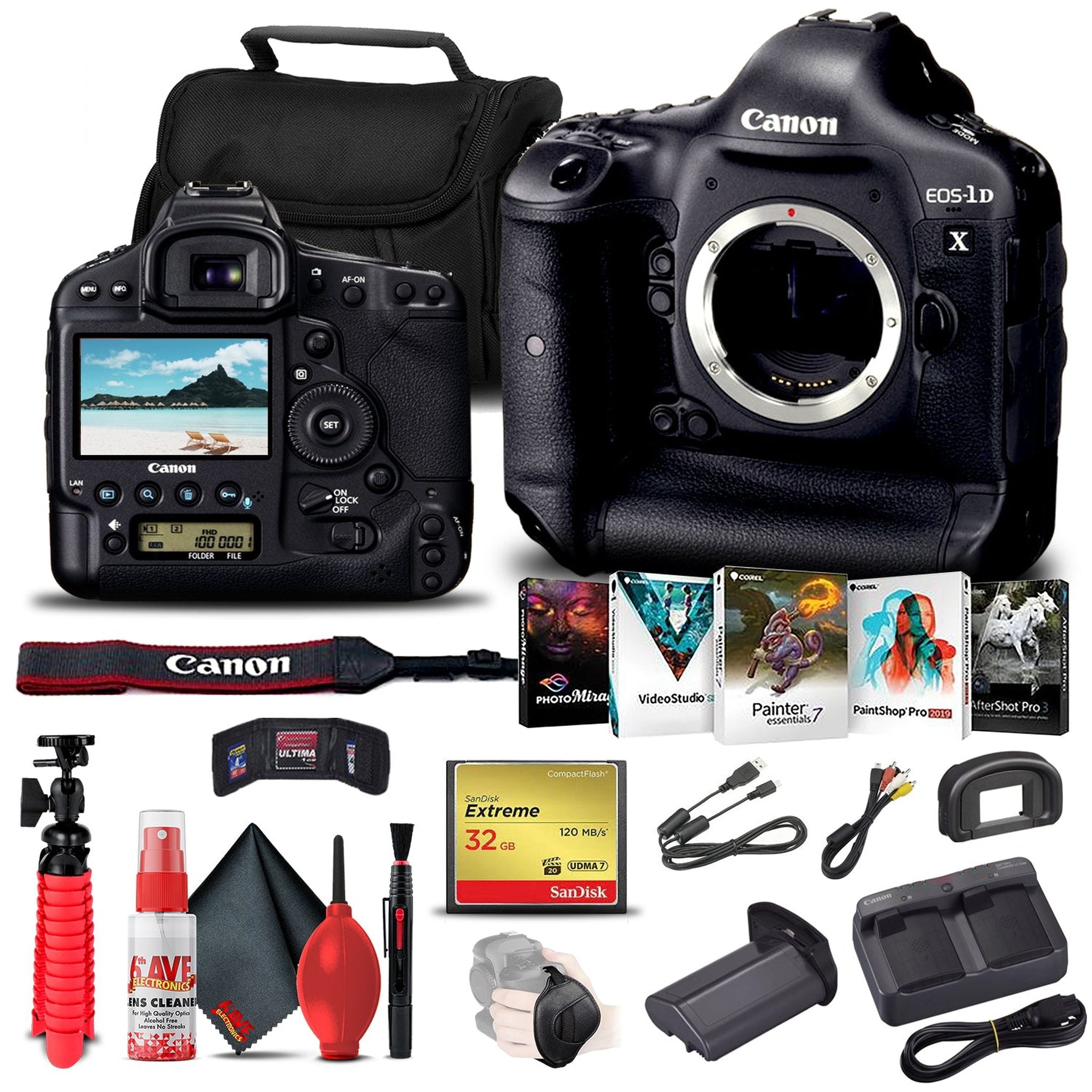 Canon EOS-1D X DSLR Camera Body Only + 32GB Card Creator Bundle Canon