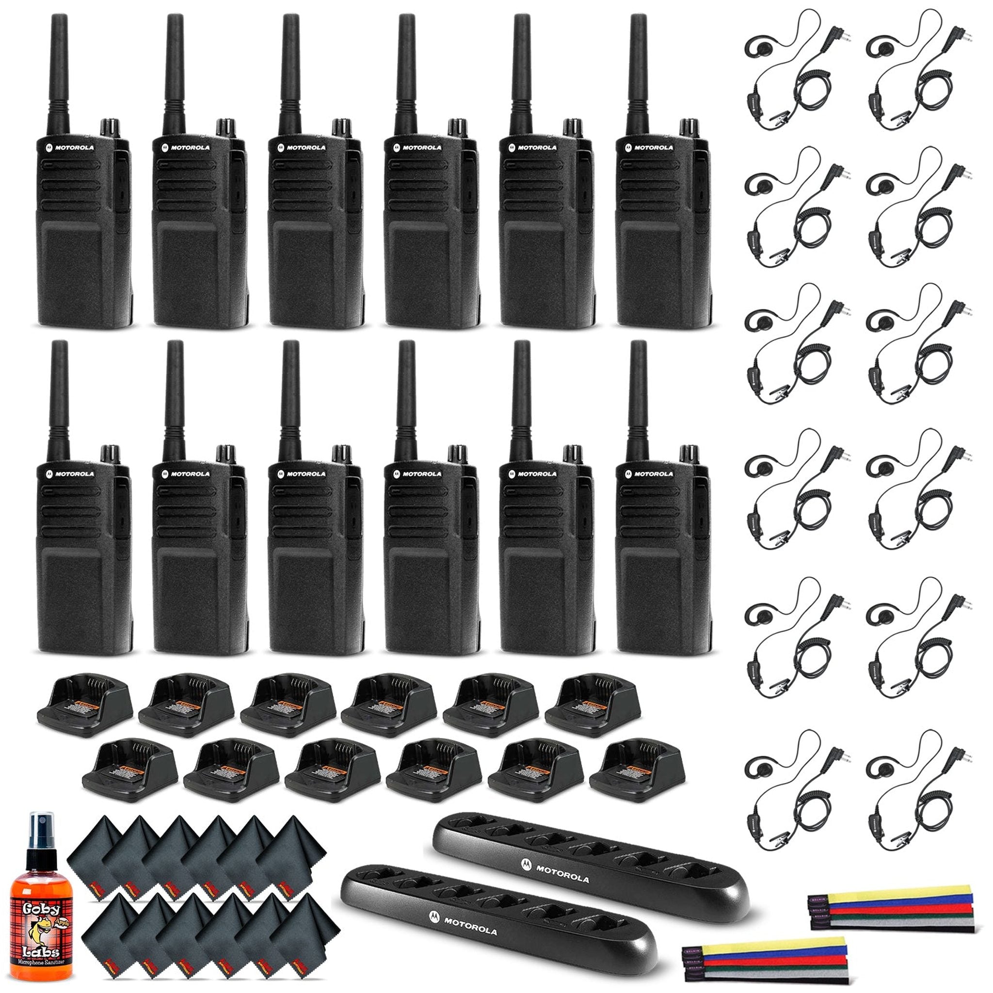 12 x Motorola RMU2040 On-Site 2-Way Radio (RMU2040) - 12 Pack With Mics  Starter Bundle