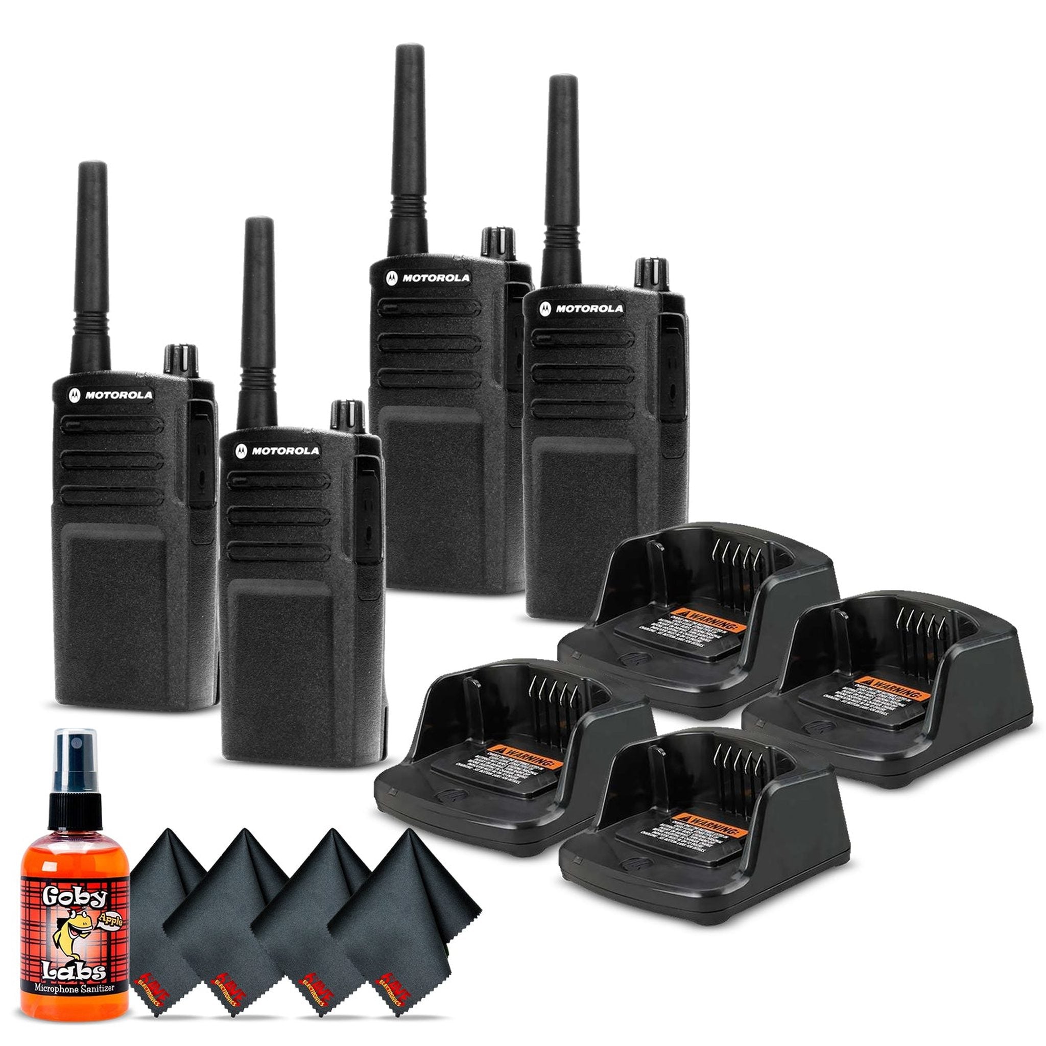 4 x Motorola RMU2040 On-Site 2-Way Radio (RMU2040) - 4 Pack  Ultimate Bundle