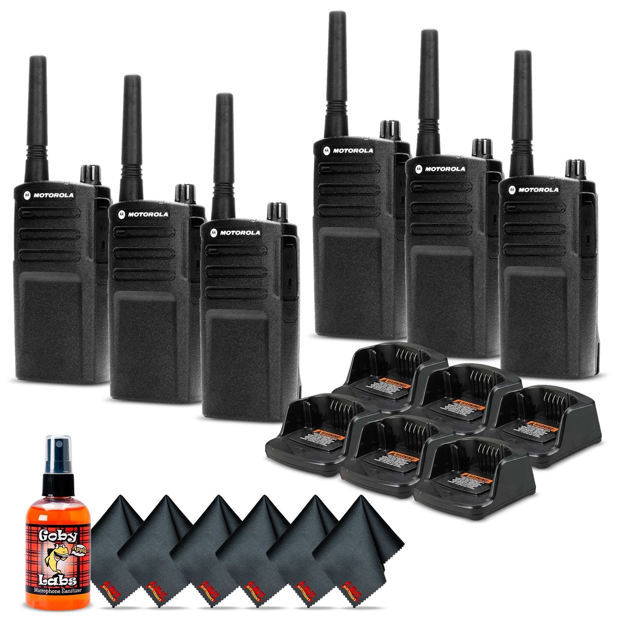 6 x Motorola RMU2040 On-Site 2-Way Radio RMU2040 - 6 Pack Supreme Bundle Motorola