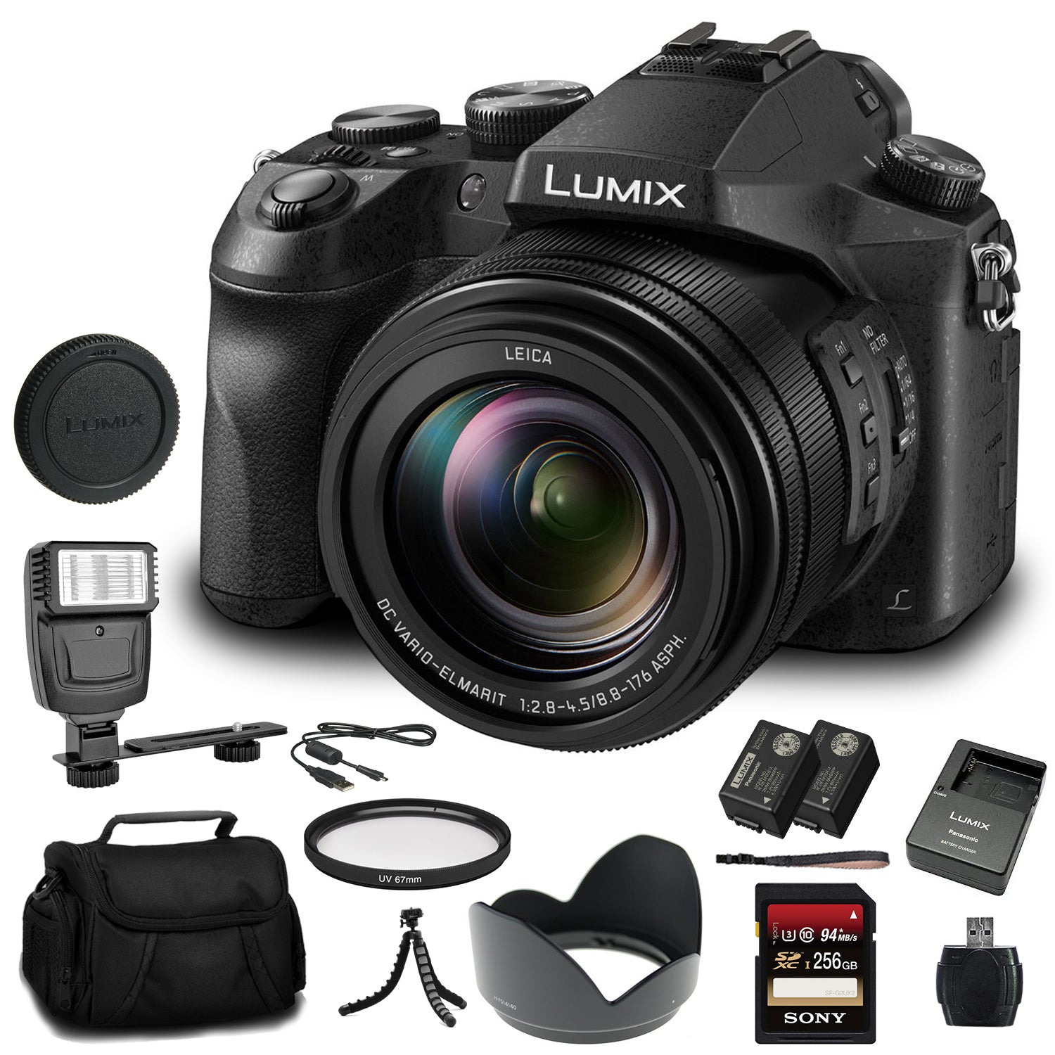 Panasonic Lumix DMC-FZ2500 Digital Camera DMC-FZ2500 - 256 GB Card Bundle Panasonic