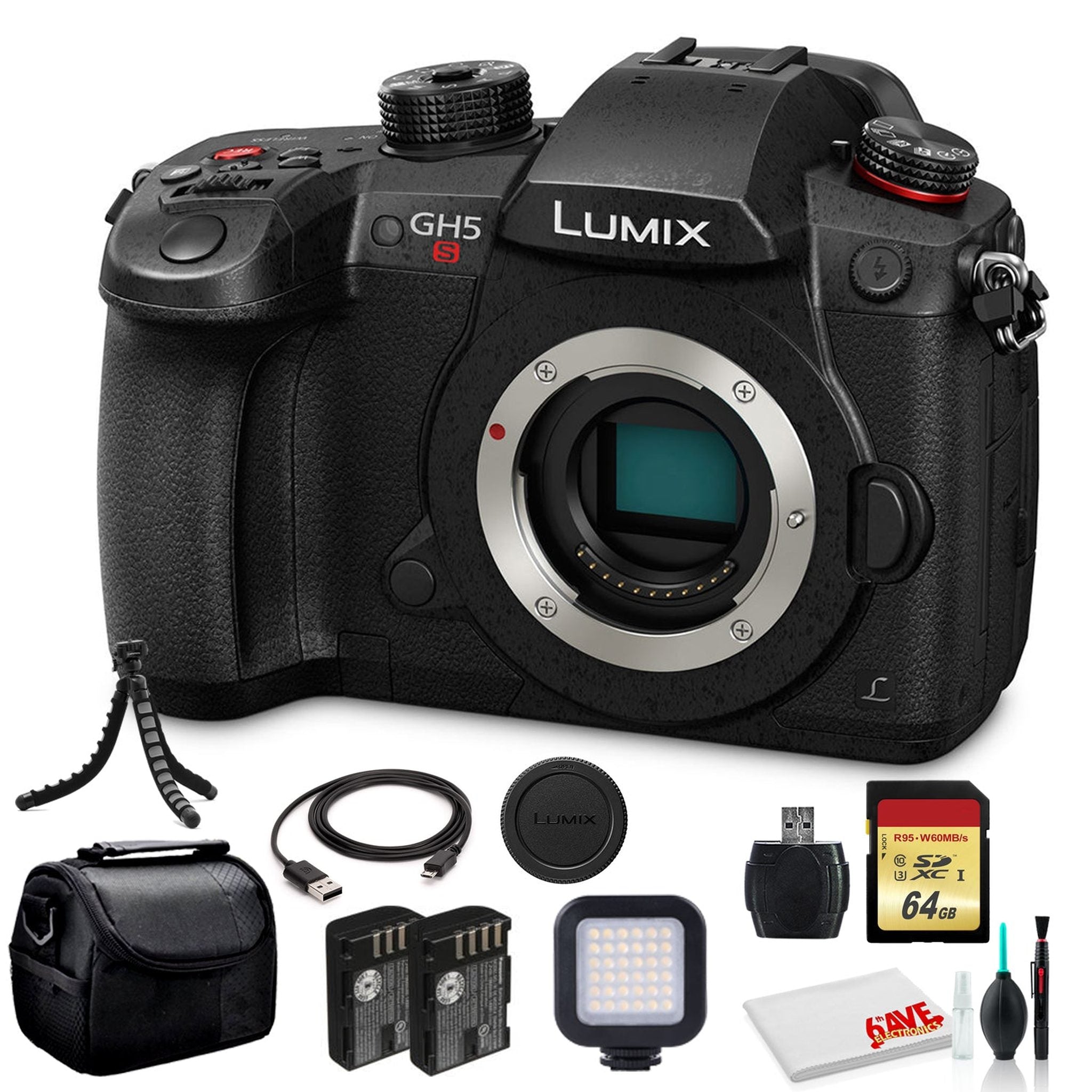 Panasonic Lumix DC-GH5S Mirrorless Digital Camera DC-GH5S Starter Bundle Panasonic