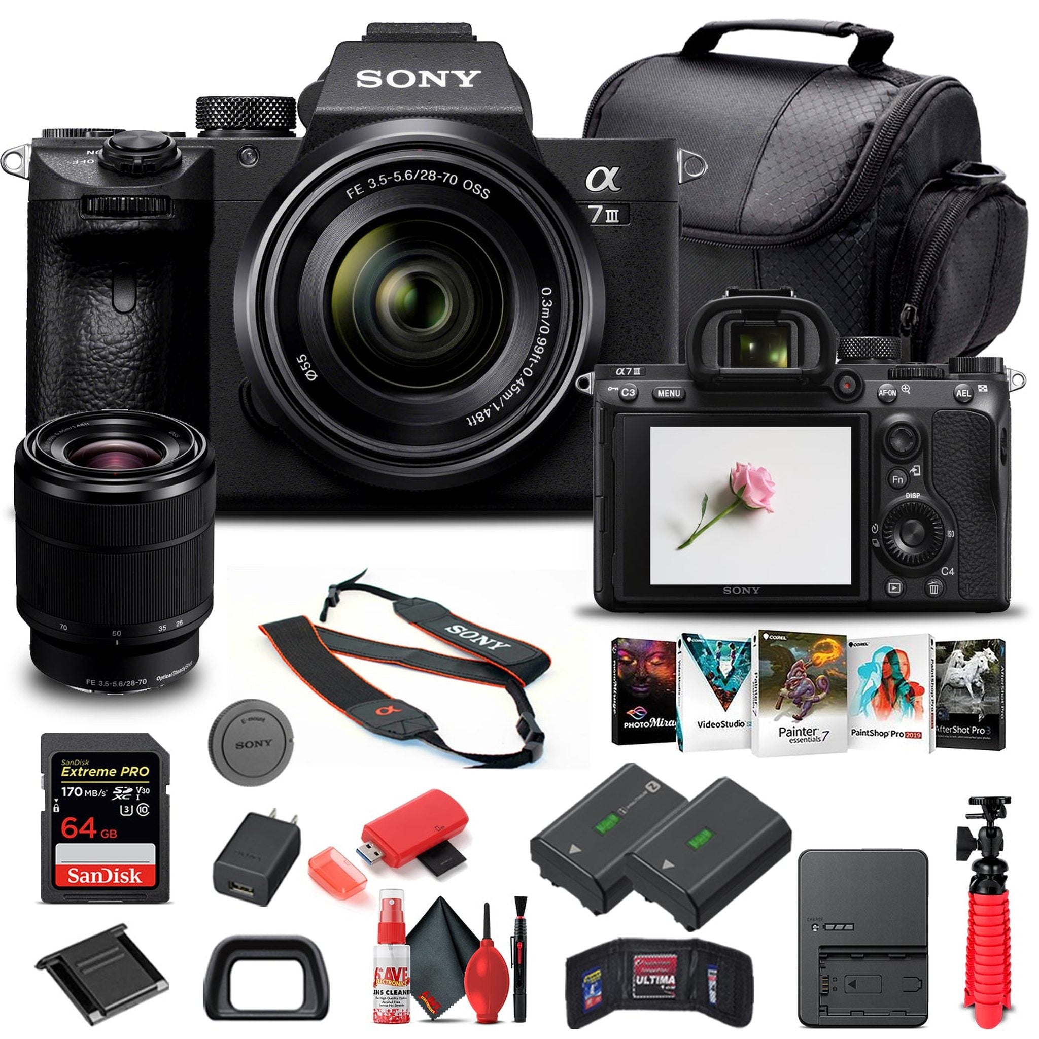 Sony Alpha a7 III Mirrorless Camera W/ 28-70mm Lens ILCE7M3K/B - Basic Bundle Sony