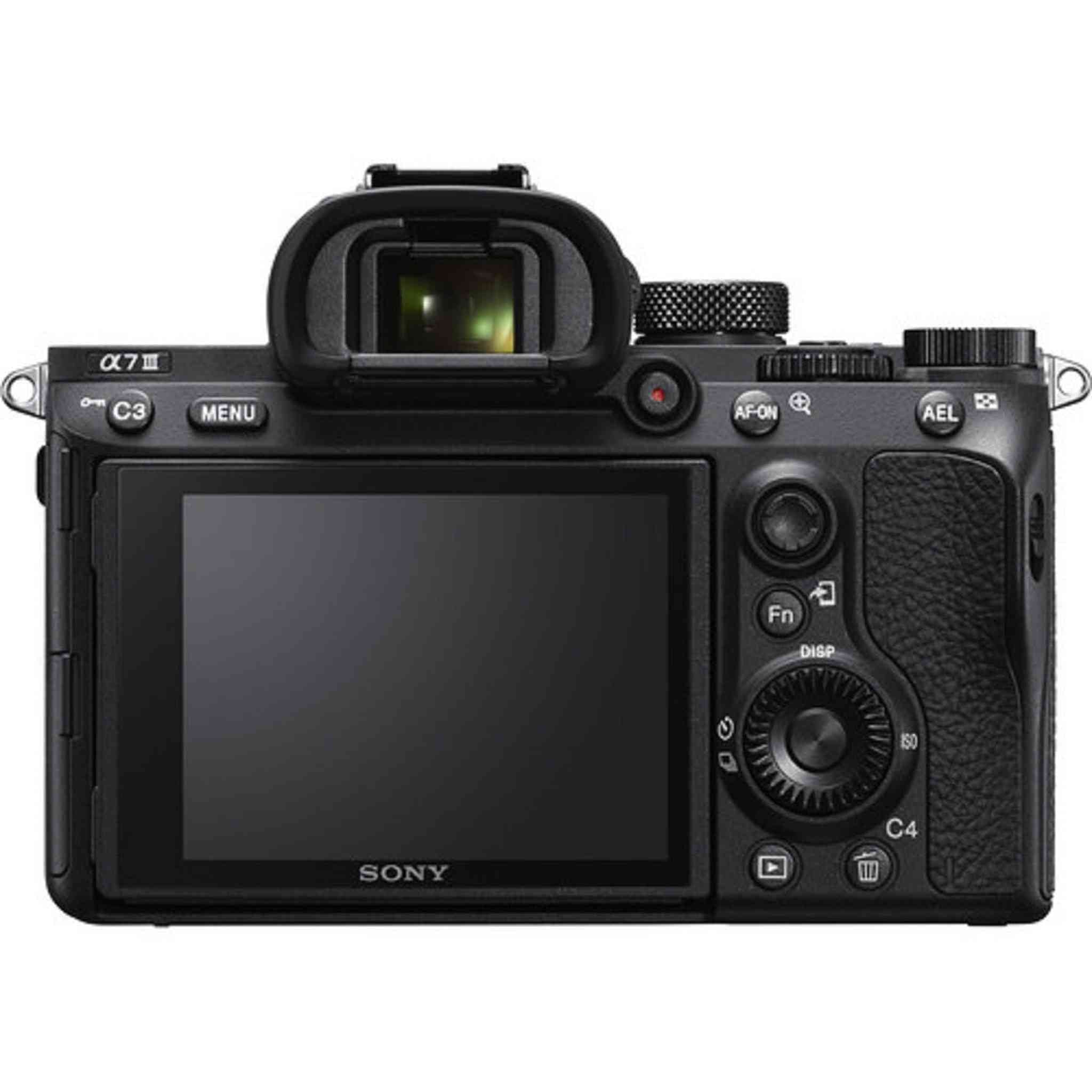 Sony Alpha a7 III Mirrorless Digital Camera Bundle - With Sony FE 24-70mm f/4 Lens, Bag, 64GB Memory Card, Memory Card Reader Sony