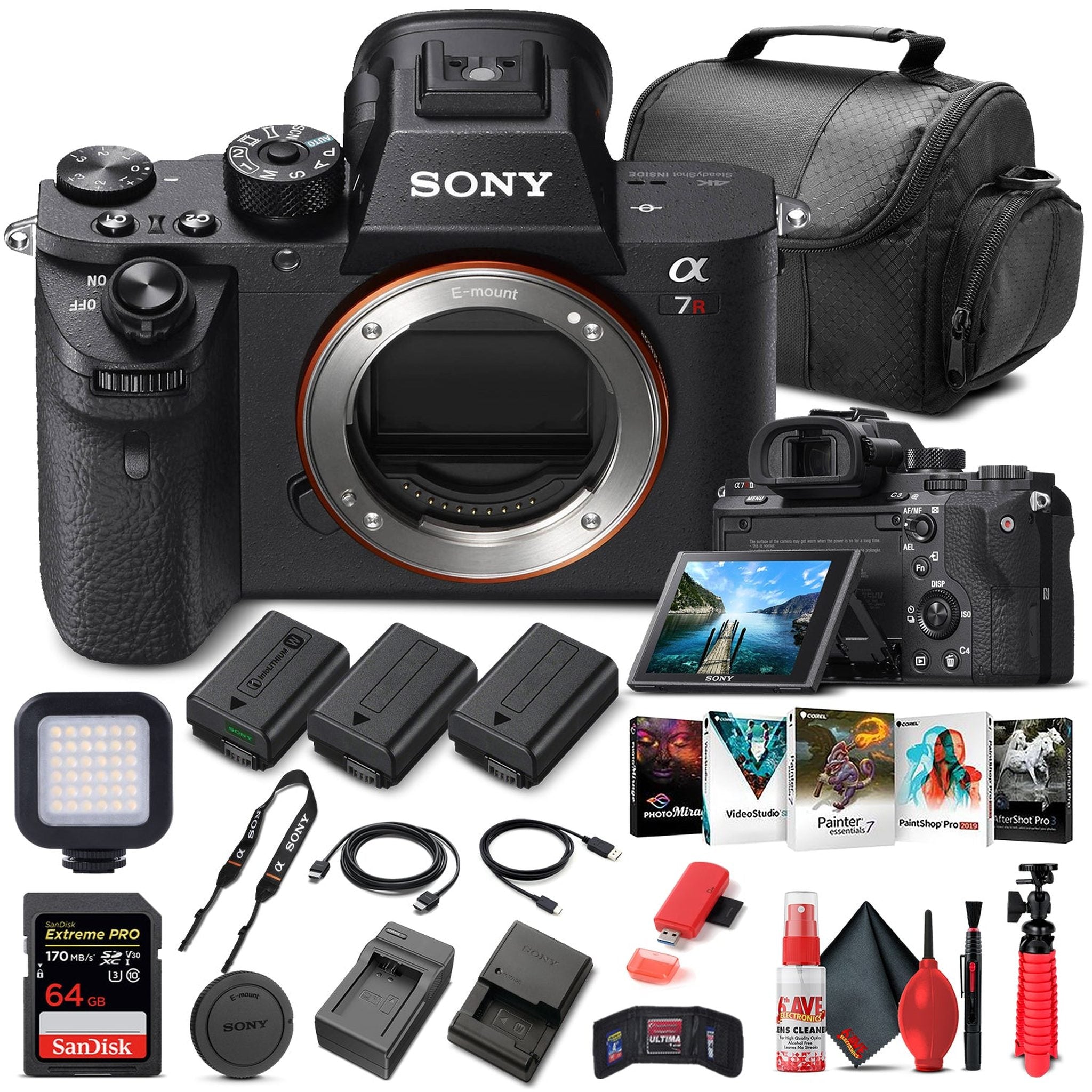 Sony Alpha a7R II Mirrorless Camera Body Only ILCE7RM2/B - Advanced Bundle Sony