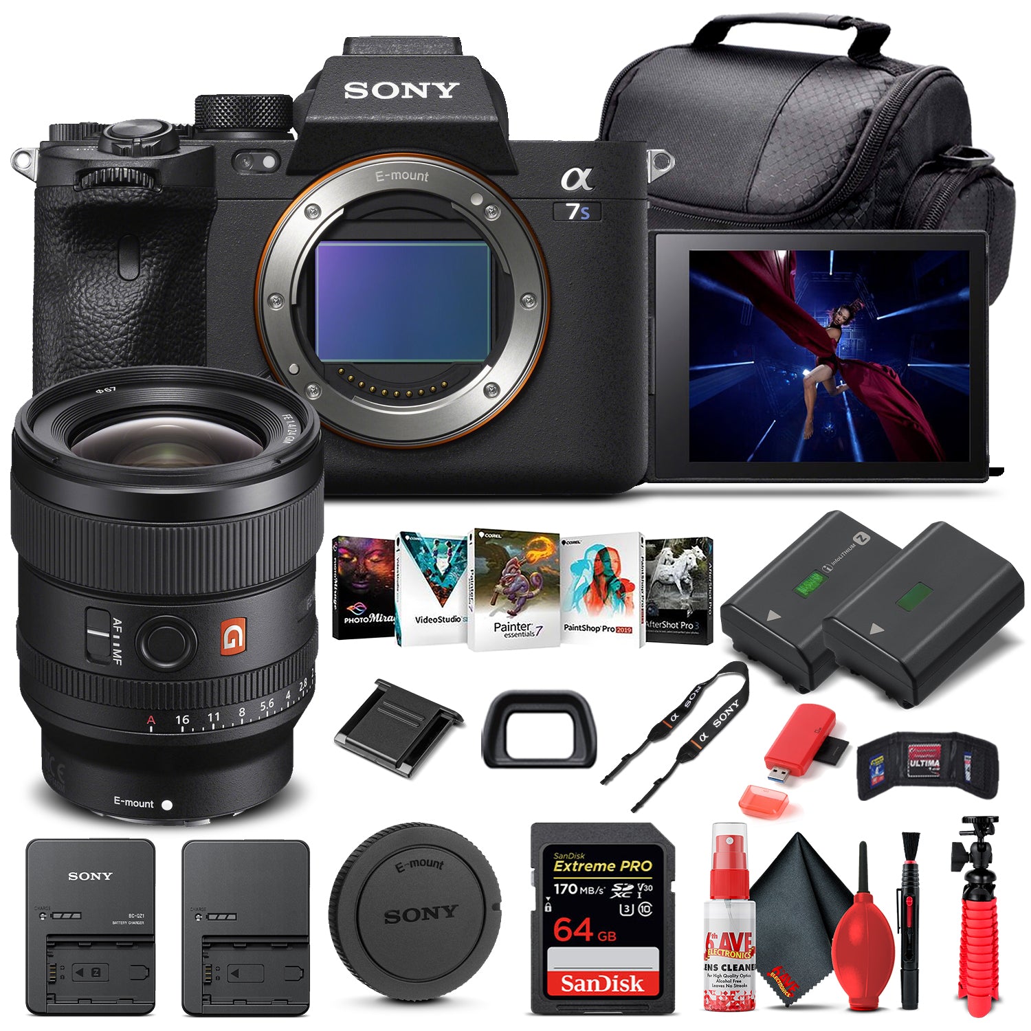 Sony Alpha a7S III Mirrorless Camera W/ Sony FE 24mm Lens - Basic Bundle Sony