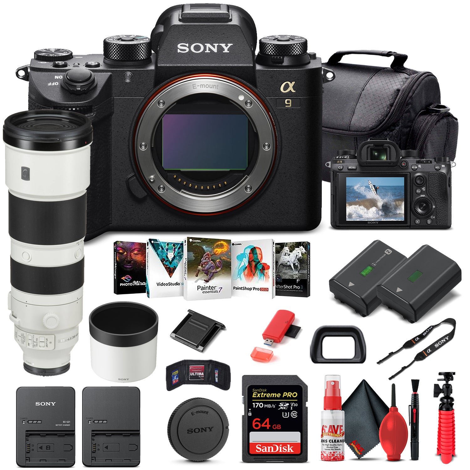 Sony Alpha a9 II Mirrorless Camera W/ Sony FE 200-600mm Lens - Basic Bundle Sony