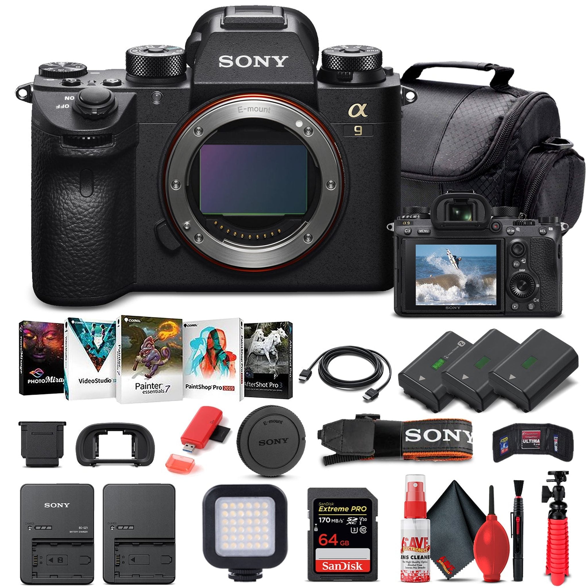 Sony Alpha a9 II Mirrorless Camera Body Only ILCE9M2/B - Advanced Bundle Sony